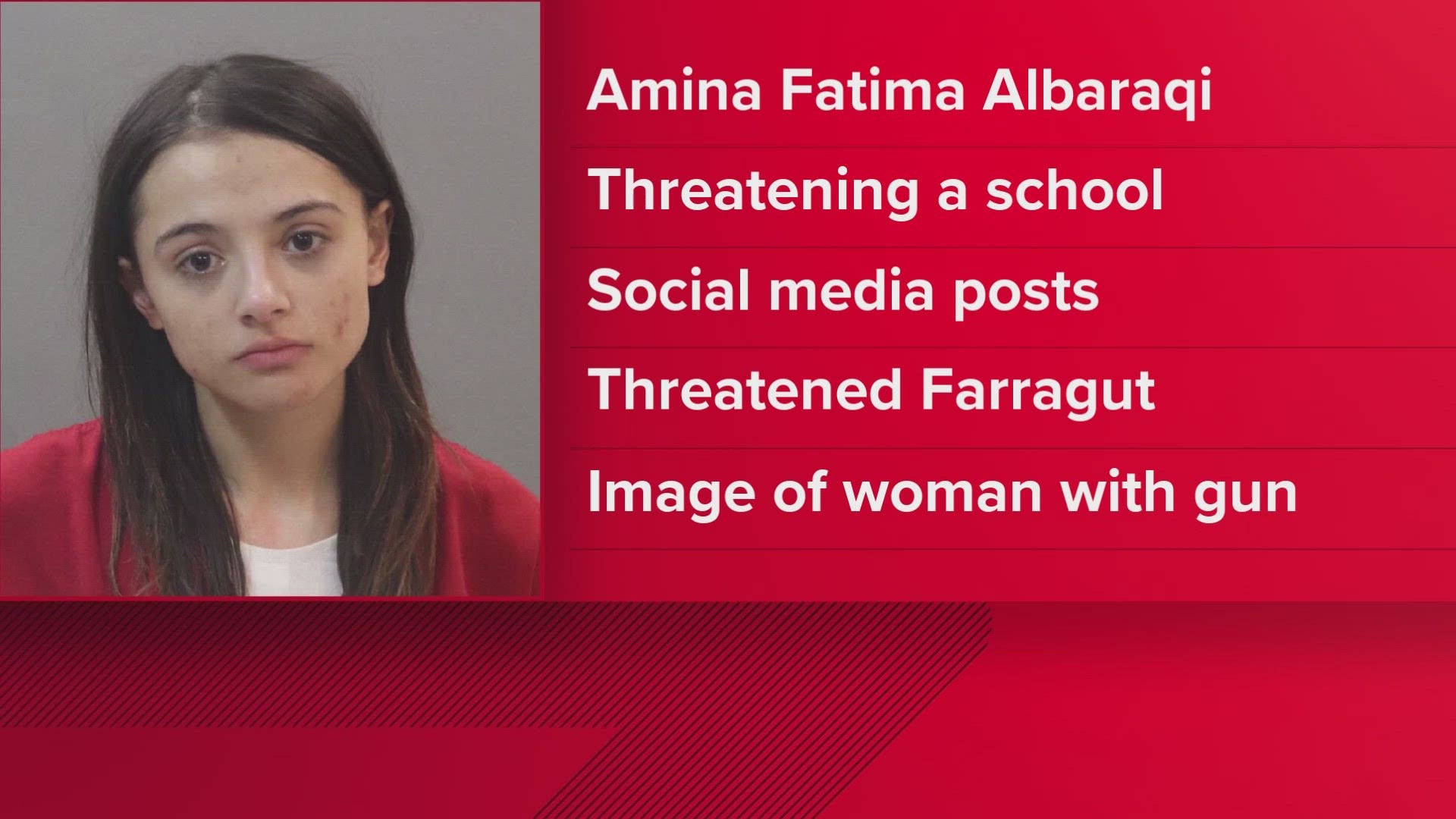 The social media post said, "Shoot up Farragut, shoot up the school" and included an image of a female holding a gun, KCSO said.