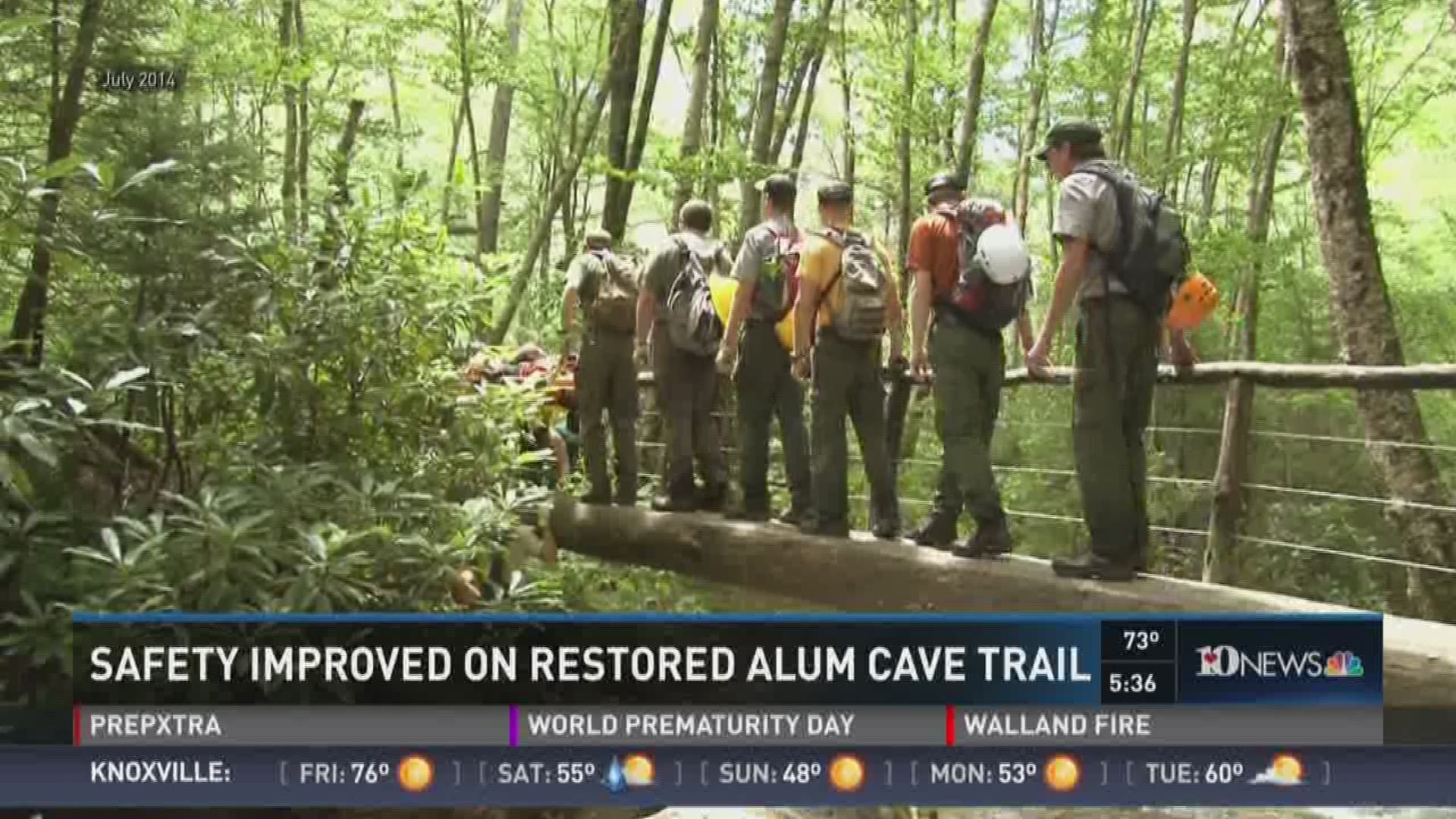 Nov. 17, 2016: Hikers are celebrating the re-opening of one of the most popular trails in the Smokies. The two-year construction project bolsters safety on Alum Cave Trail.