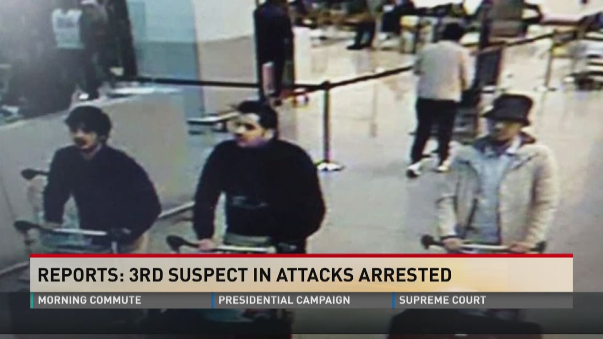Belgian police arrested one of the suspects in the Brussels terror attacks that killed 34 people at the city's airport and at a metro station, according to media reports.