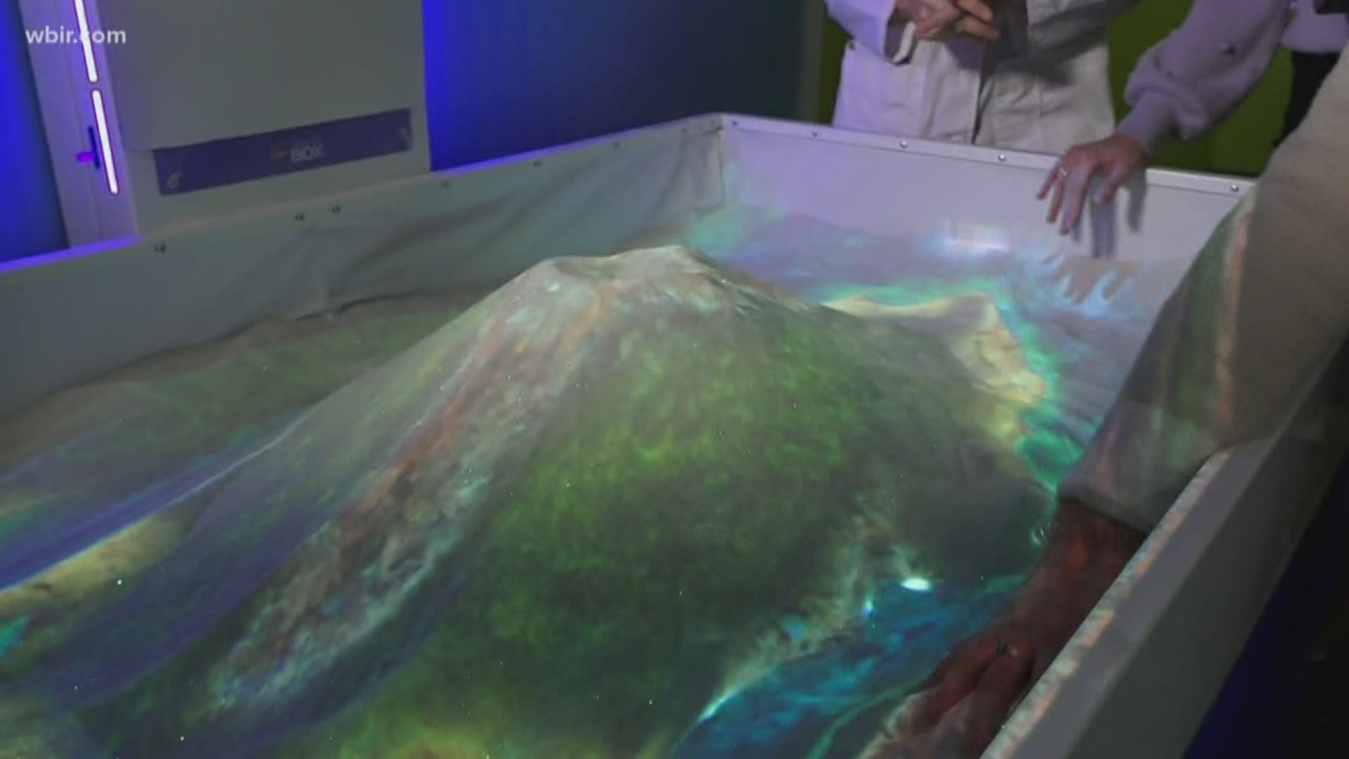 Augmented reality turns this sandbox into a hands-on teaching tool