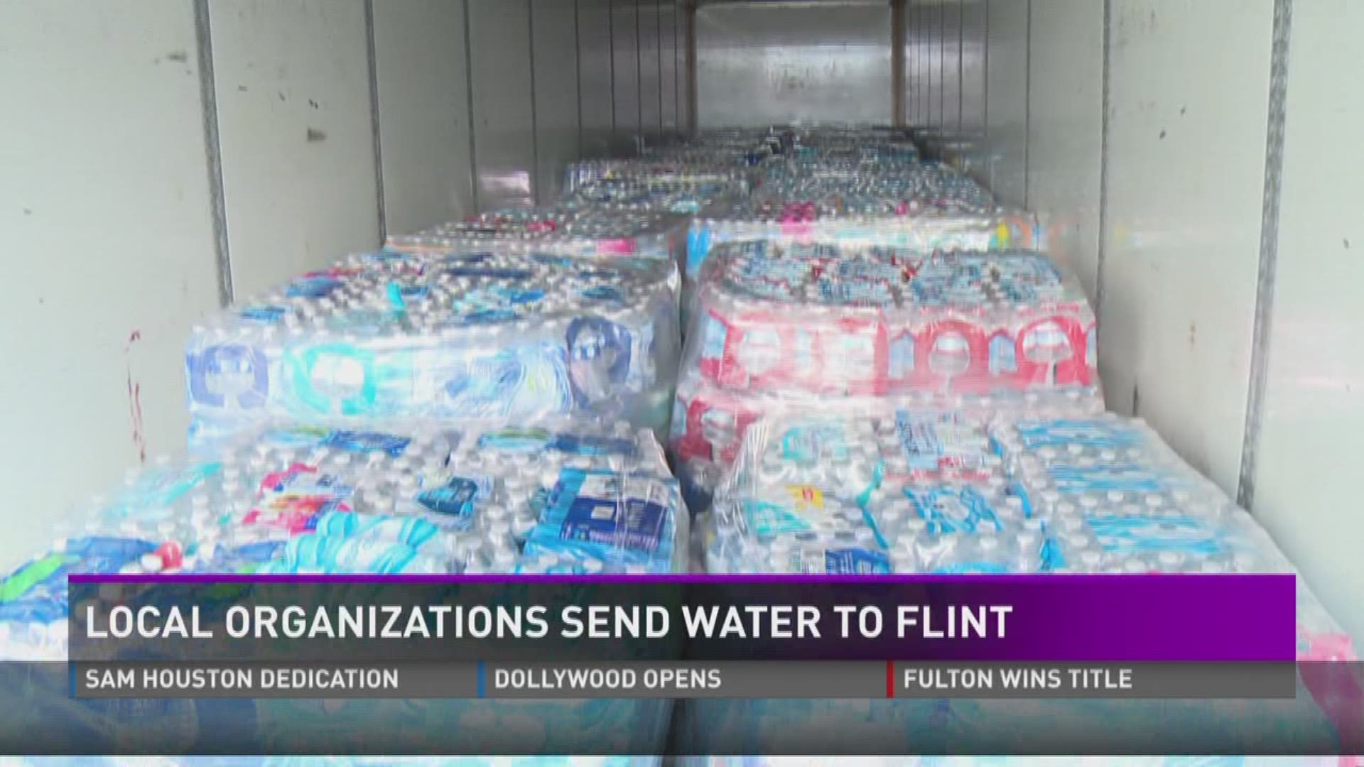 Churches send water to Flint