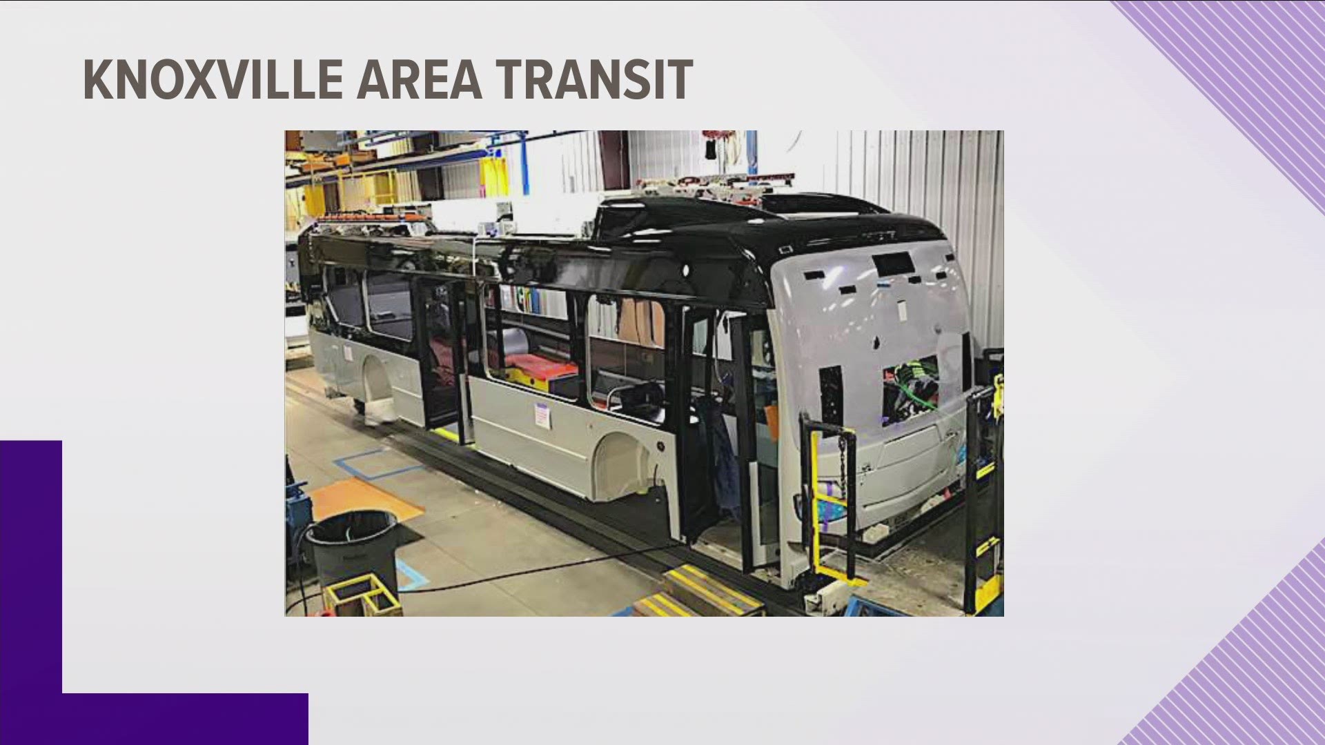 Knoxville Area Transit's first fully electric bus is on the assembly line!