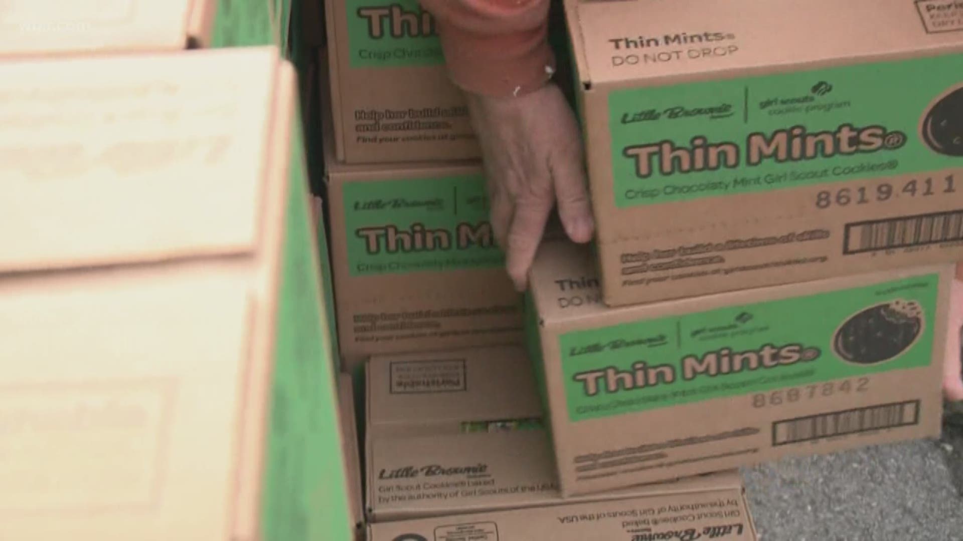 East Tennessee received a very sweet Valentine's gift today.A shipment of Girl Scout Cookie boxes arrived in Knoxville -- marking the start of Girl Scout Cookie season.