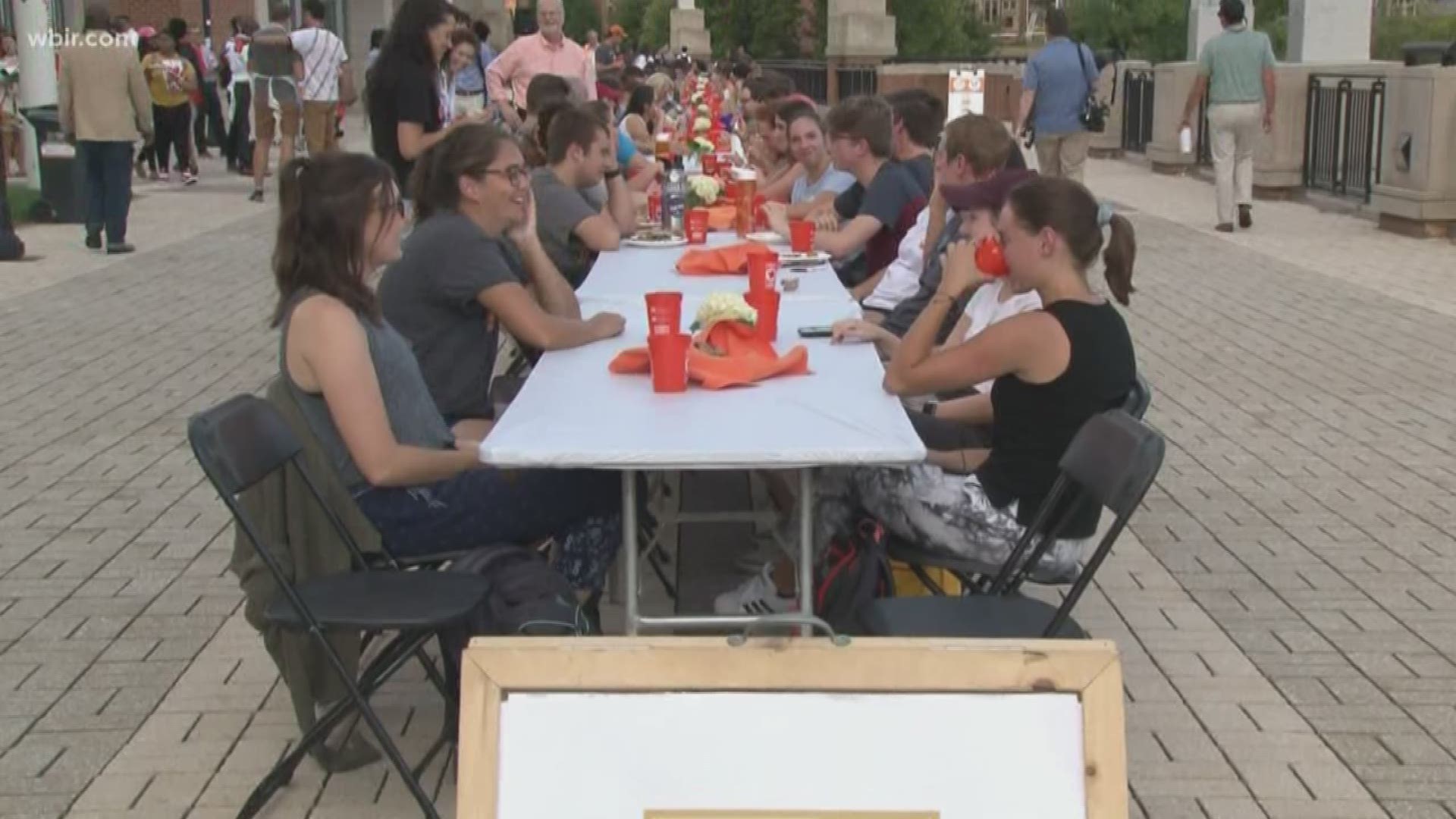 UT held a dinner where the first 500 guests were able to meet and greet others from all over the world at one table.