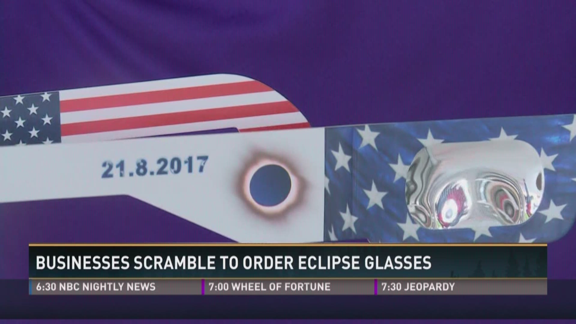 Aug. 11, 2017: Businesses all around Knoxville are scrambling to order more eclipse glasses ahead of the Aug. 21 total solar eclipse.