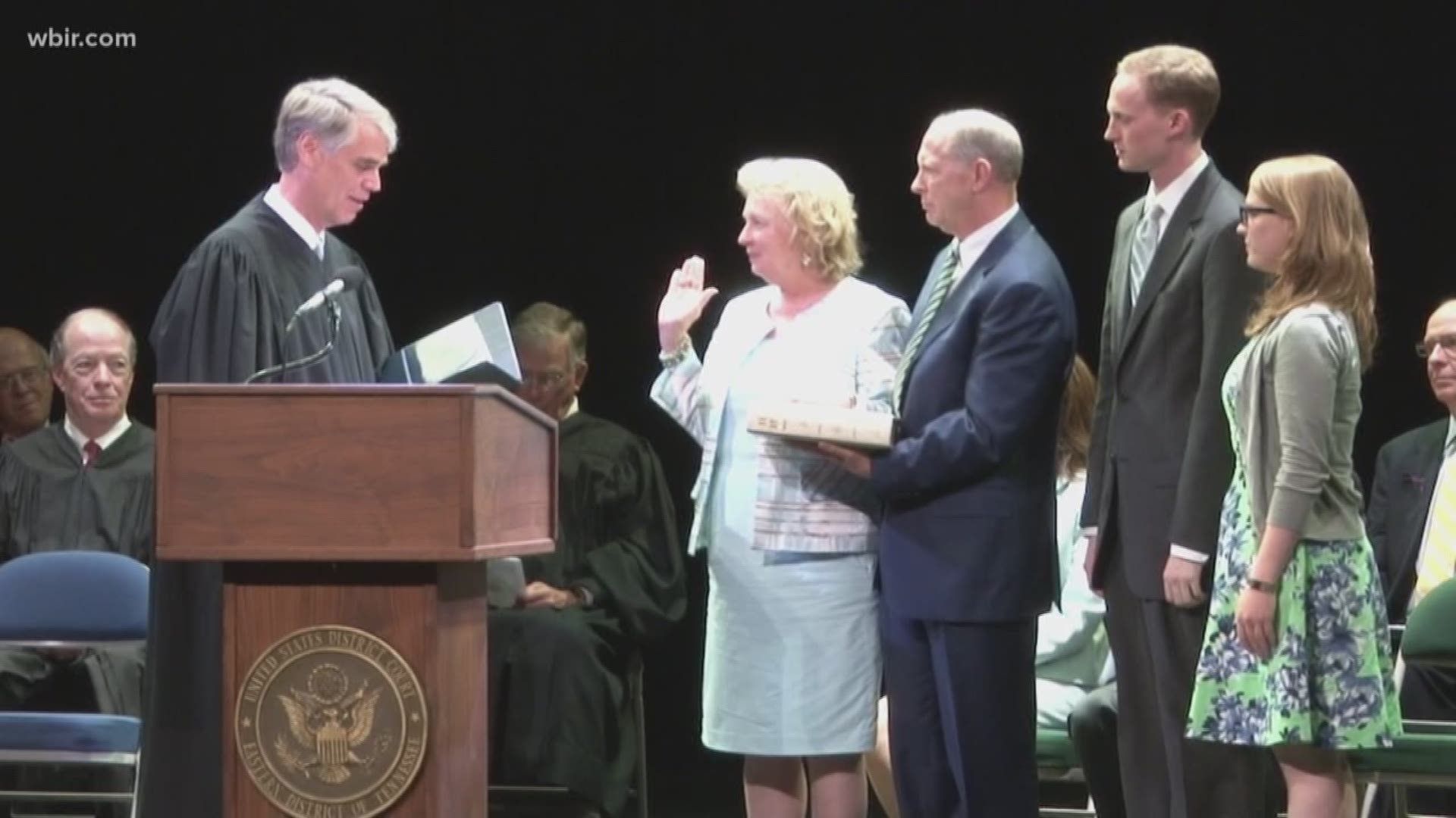 Pamela Reeves has officially been sworn in as East Tennessee's first female federal chief judge.