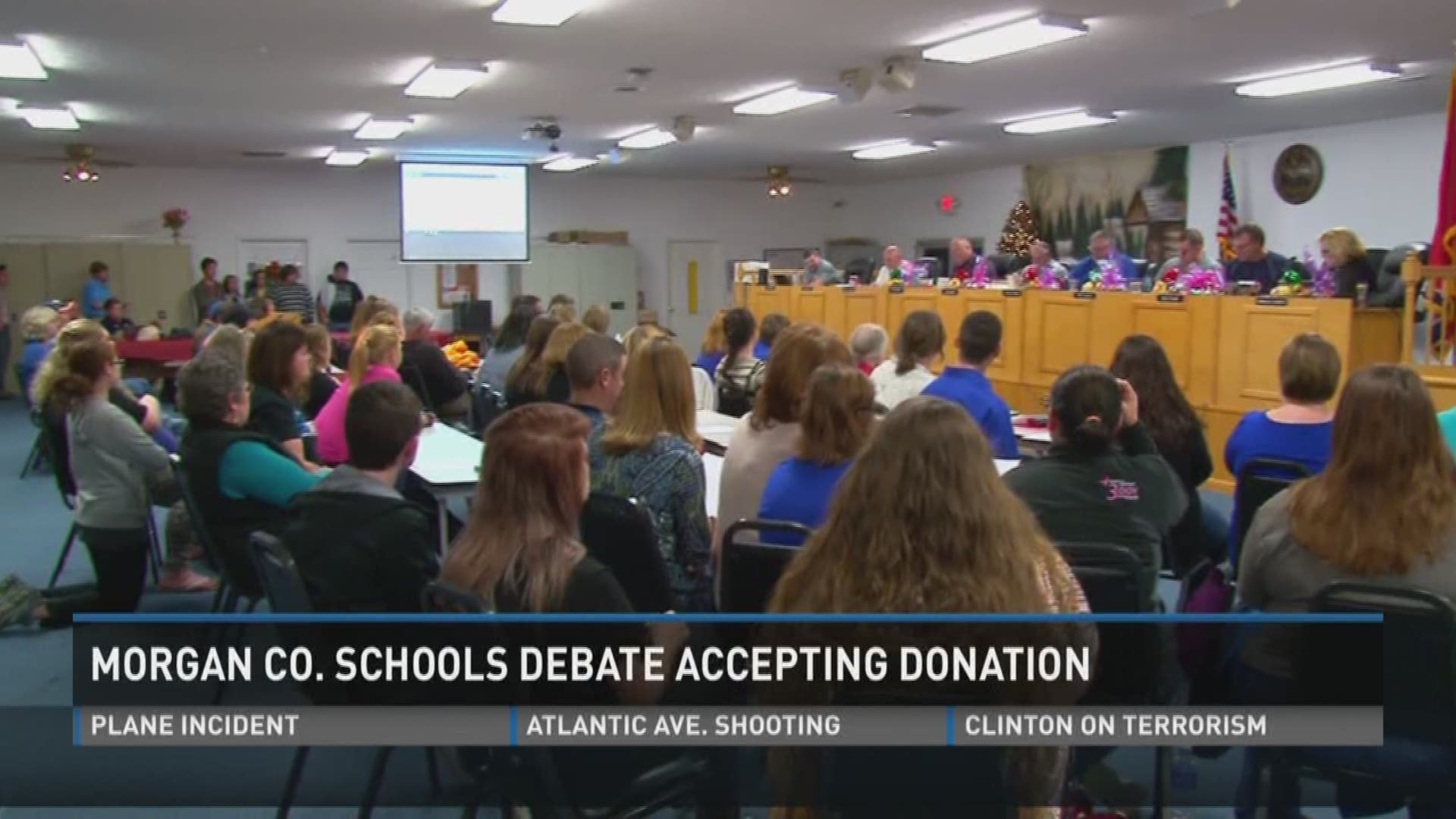 Morgan County education officials debated whether they should accept a multimillion-dollar donation. Dec. 15, 2015