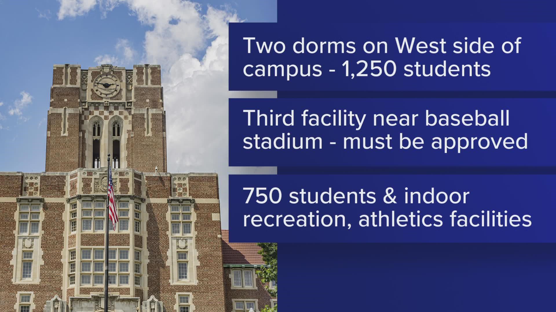 The projects include a new student success building in place of Melrose Hall, a new theatre and improvements to Lindsey Nelson Stadium.