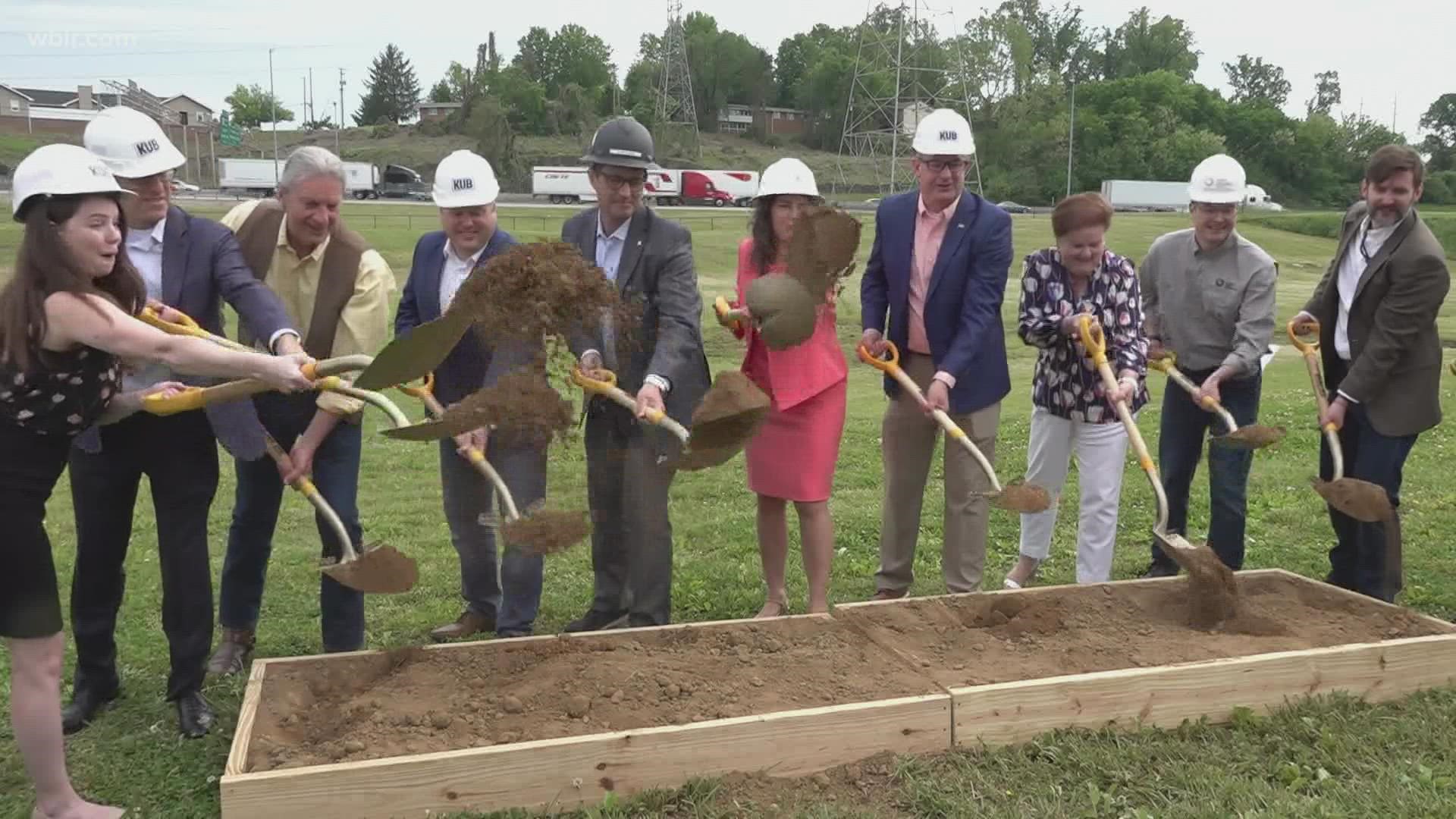 KUB broke ground on Knoxville's first community solar array. It will provide customers a chance to use solar power without having to install solar panels.