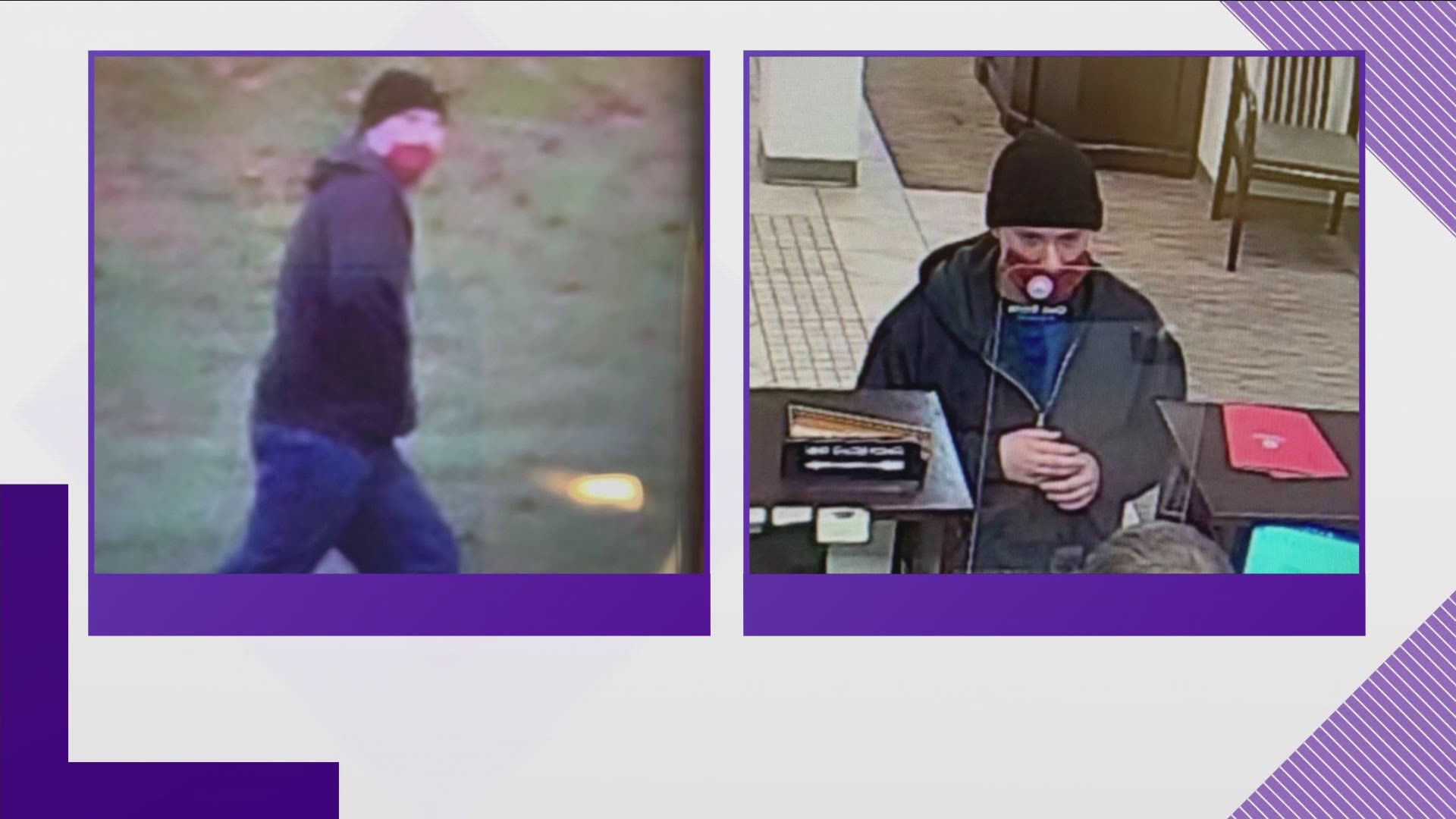 Police say the man robbed One Bank on the Oak Ridge Turnpike at about 8:35 Friday morning.