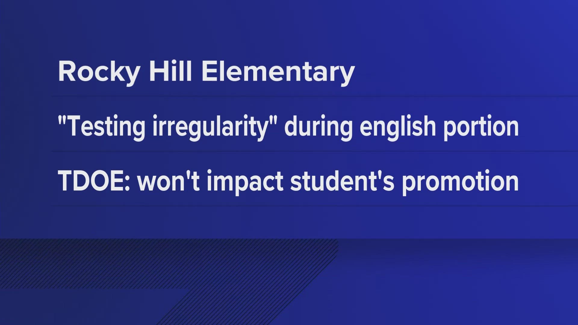 The TN Department of Education said students who do not at least meet expectations will have the chance to retake it again in May.