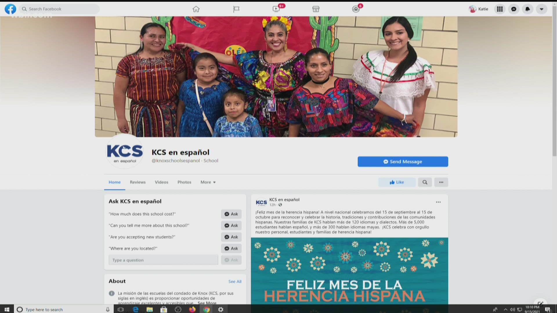 The "KCS en español" Facebook page will include news, announcements and updates for Spanish-speaking families in Knox County.