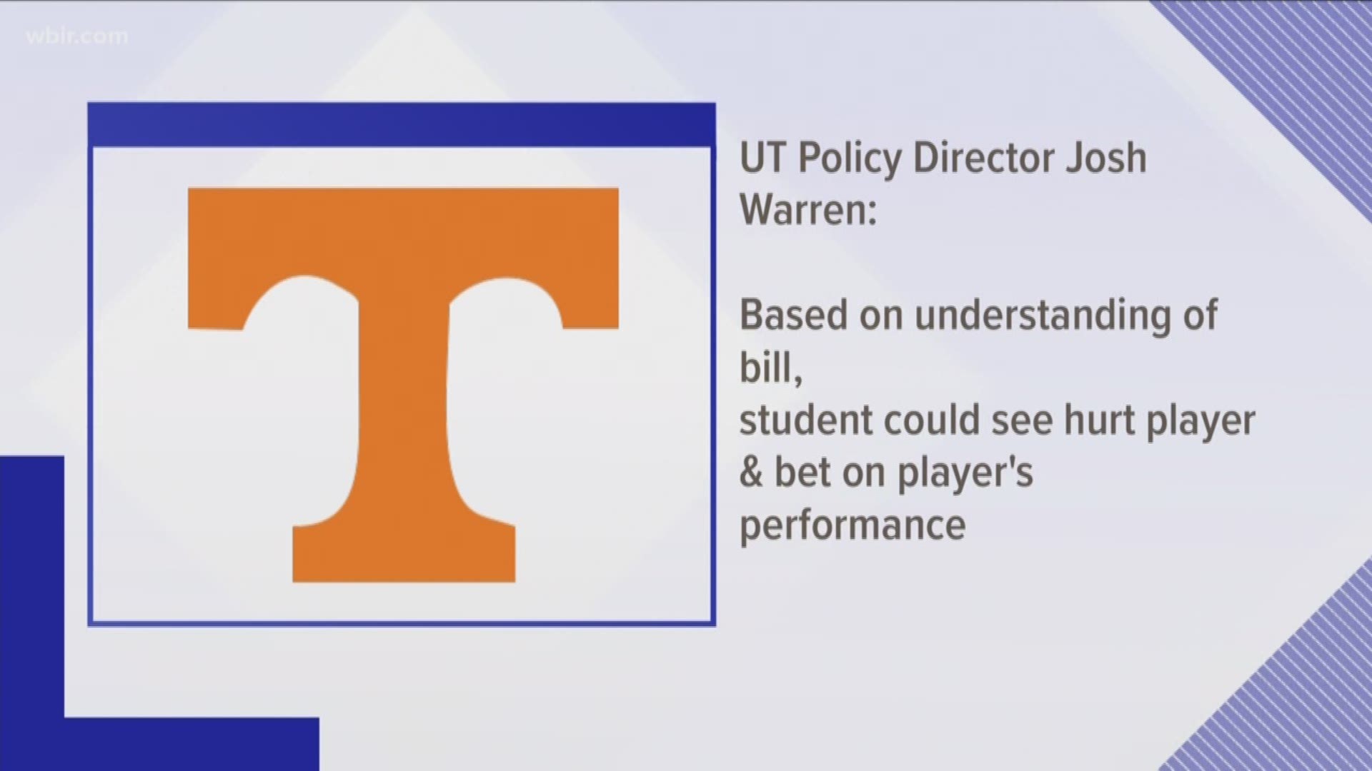 University of Tennessee leaders are expressing concerns about a measure that would legalize certain sports gambling.