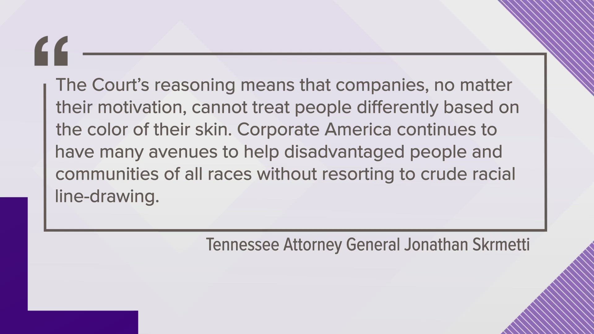 Tennessee Attorney General Jonathan Skrmetti is co-leading a group of lawmakers targeting race-based policies in Fortune 100 companies.