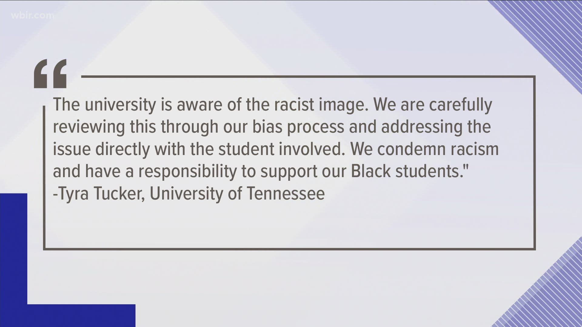 The University of Tennessee is reacting to another racist incident connected to a student.