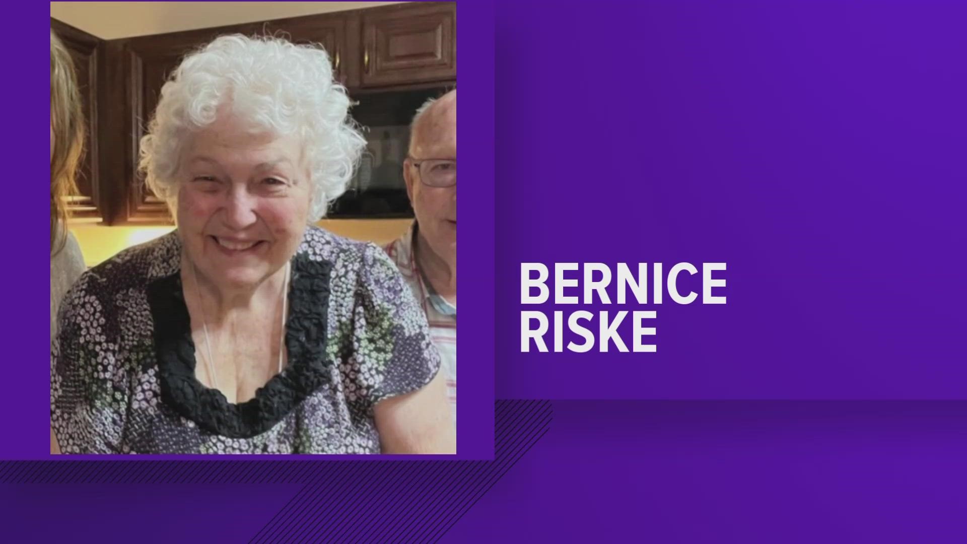Knoxville Police said search and rescue officers from the department and Knox County Rescue found Bernice Riske and took her to the hospital.