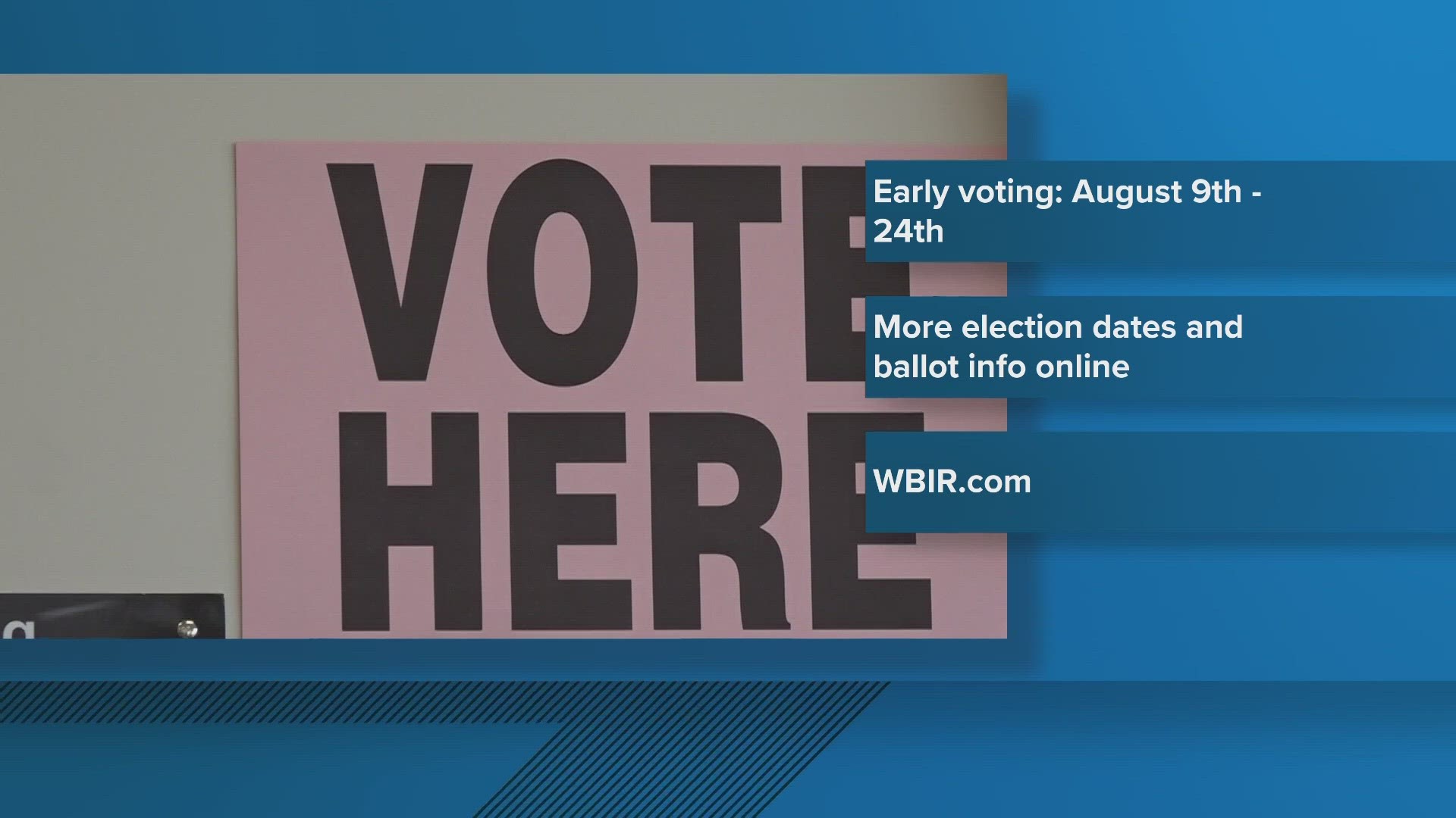 Knoxville's primary election is in August, and the deadline to register to vote is July 31.