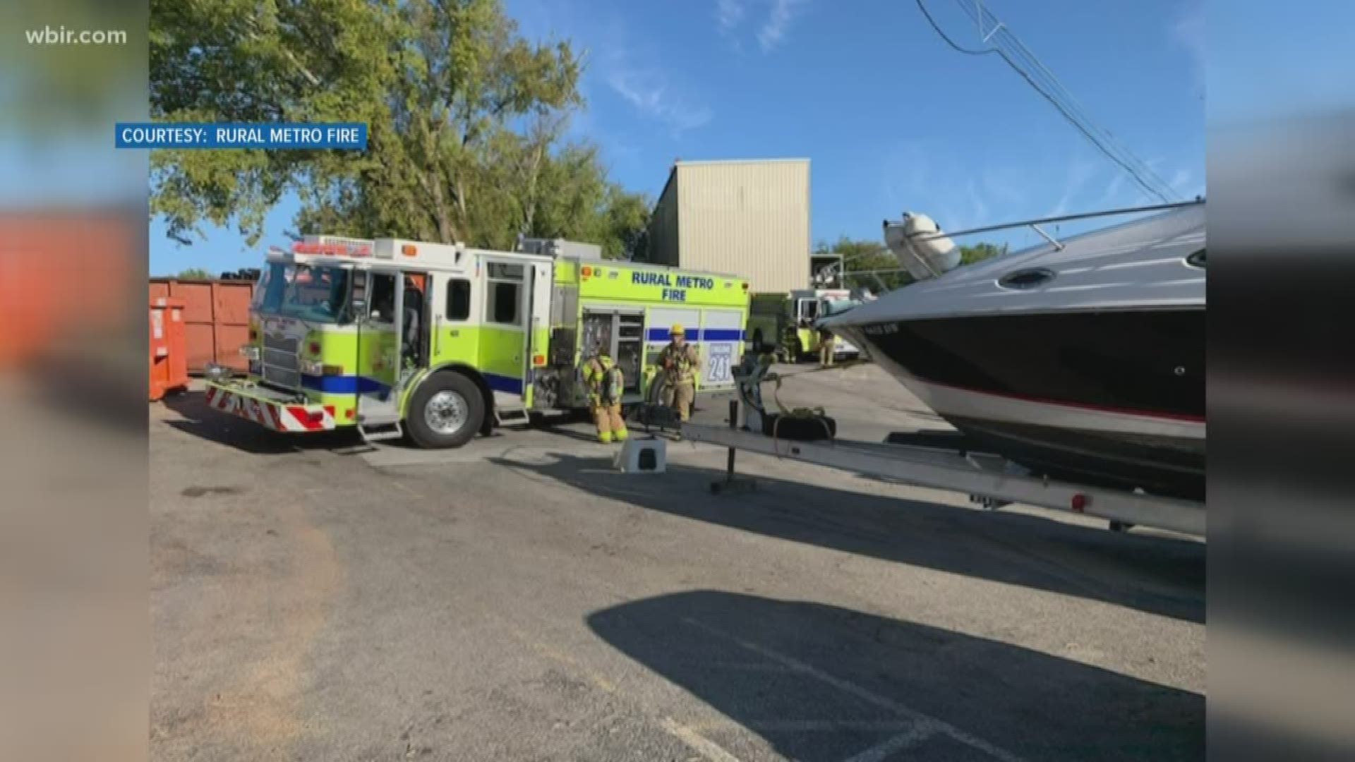 Rural Metro Fire Department responded to a boat fire Sunday morning at Fox Marina.