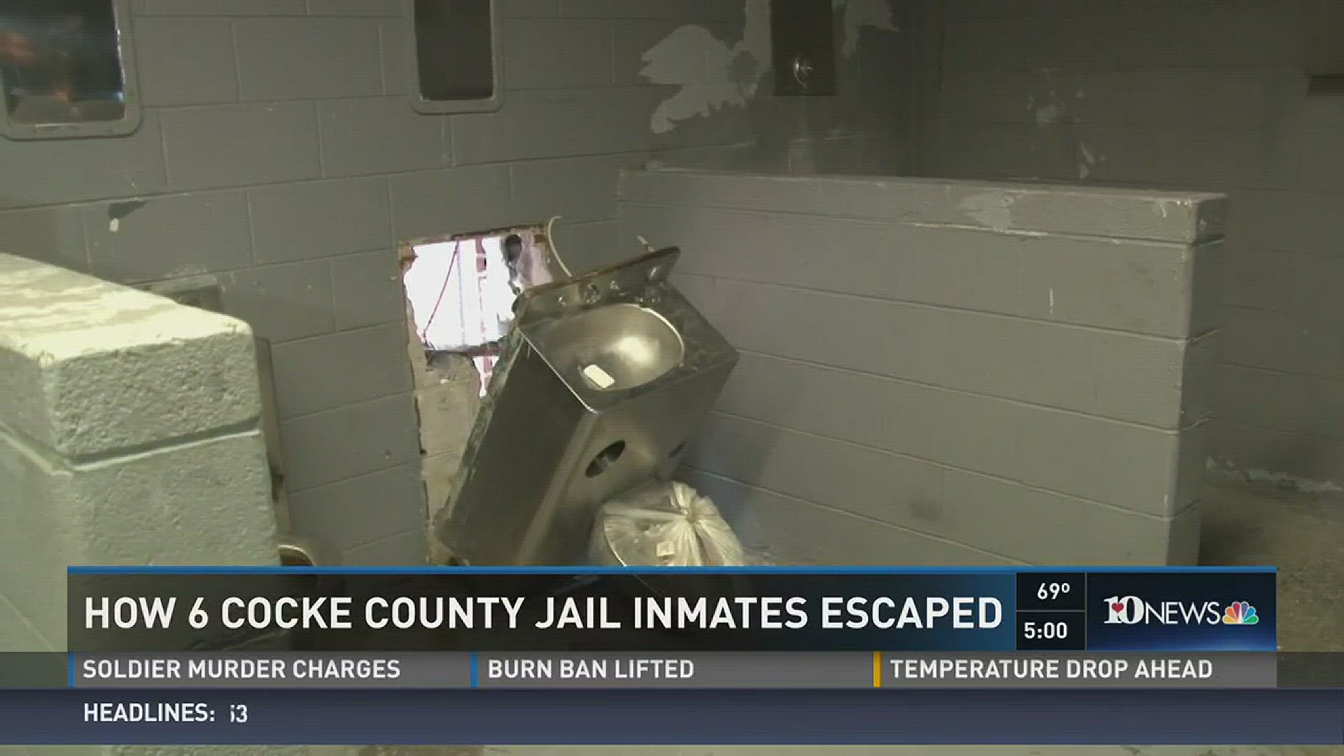 Dec. 26, 2016: Three inmates are back in custody after officials say six men escaped from the Cocke County Jail Annex early on Christmas morning.