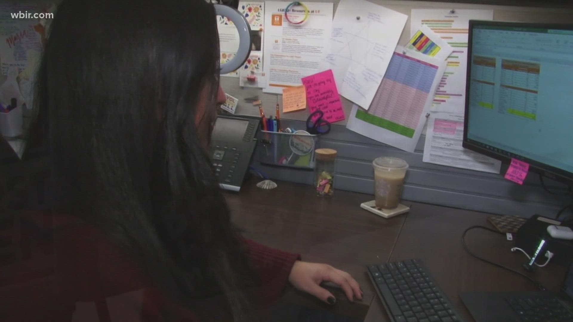 Maria Martinez works at the Jones Center for Leadership and Service at UT.