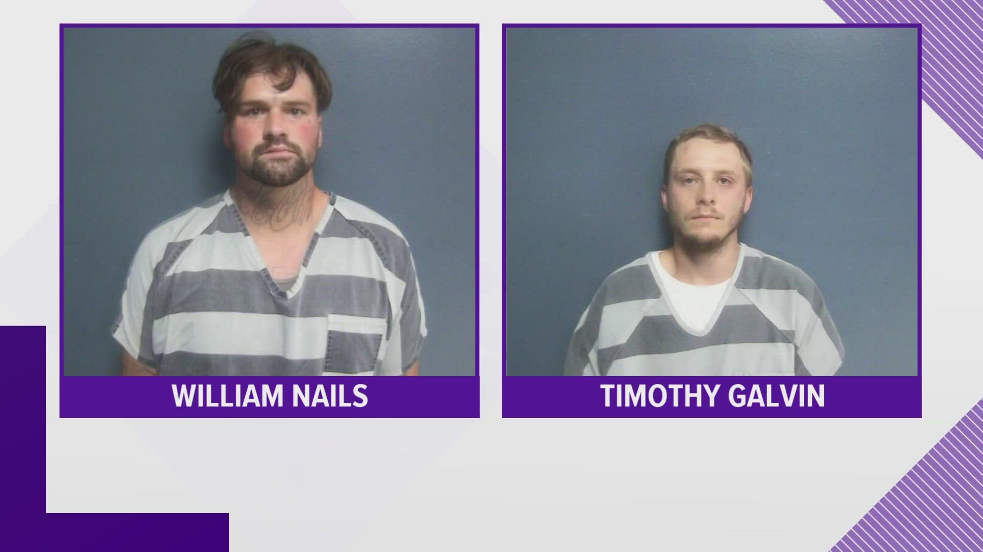 William Nails was charged with attempted first-degree murder and Timothy Galvin was charged with accessory to attempted first-degree murder, according to police.