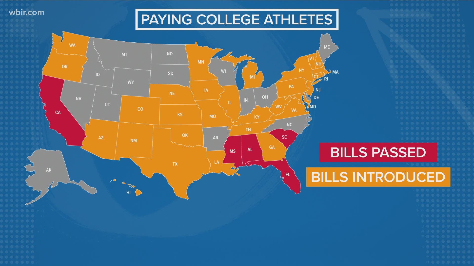 The bill would allow college athletes in Tennessee to profit from their name, image and likeness.