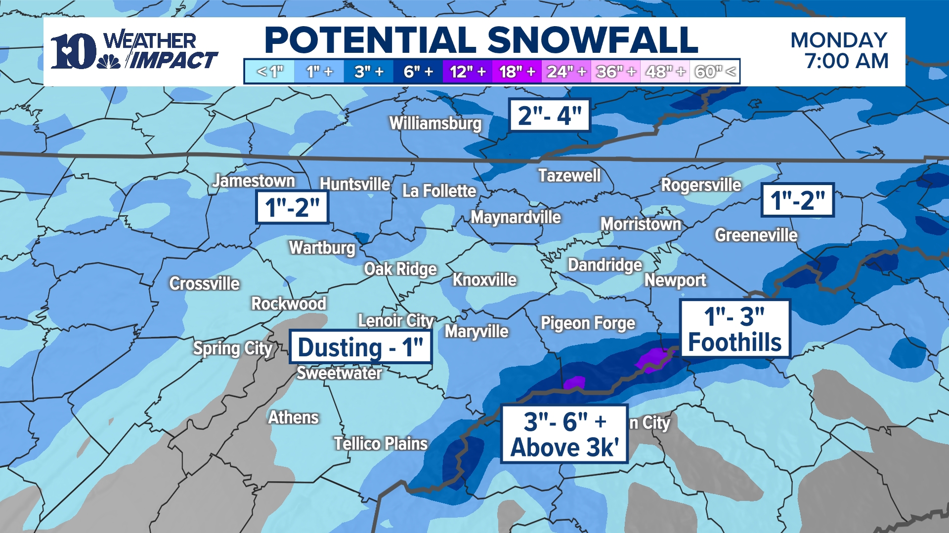 Rain showers may change to light snow Sunday, Jan. 19, 2025 | wbir.com