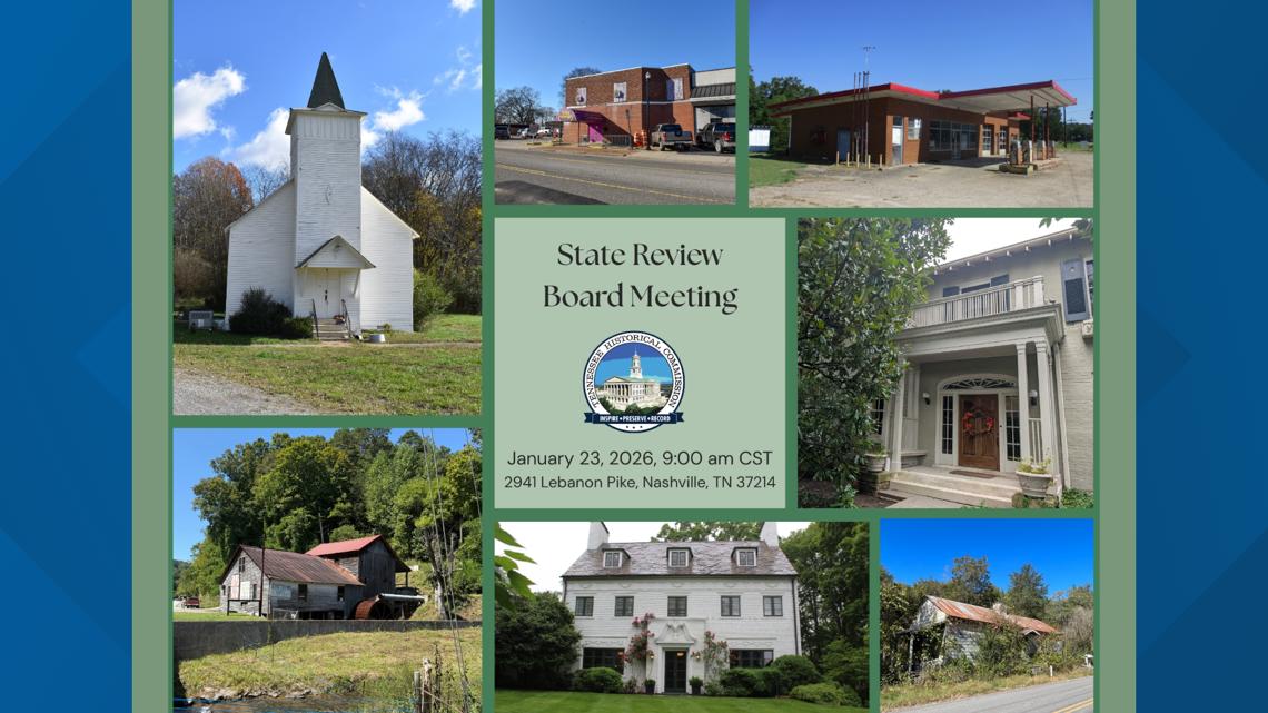 7 Tennessee locations nominated to the National Register of Historic Places