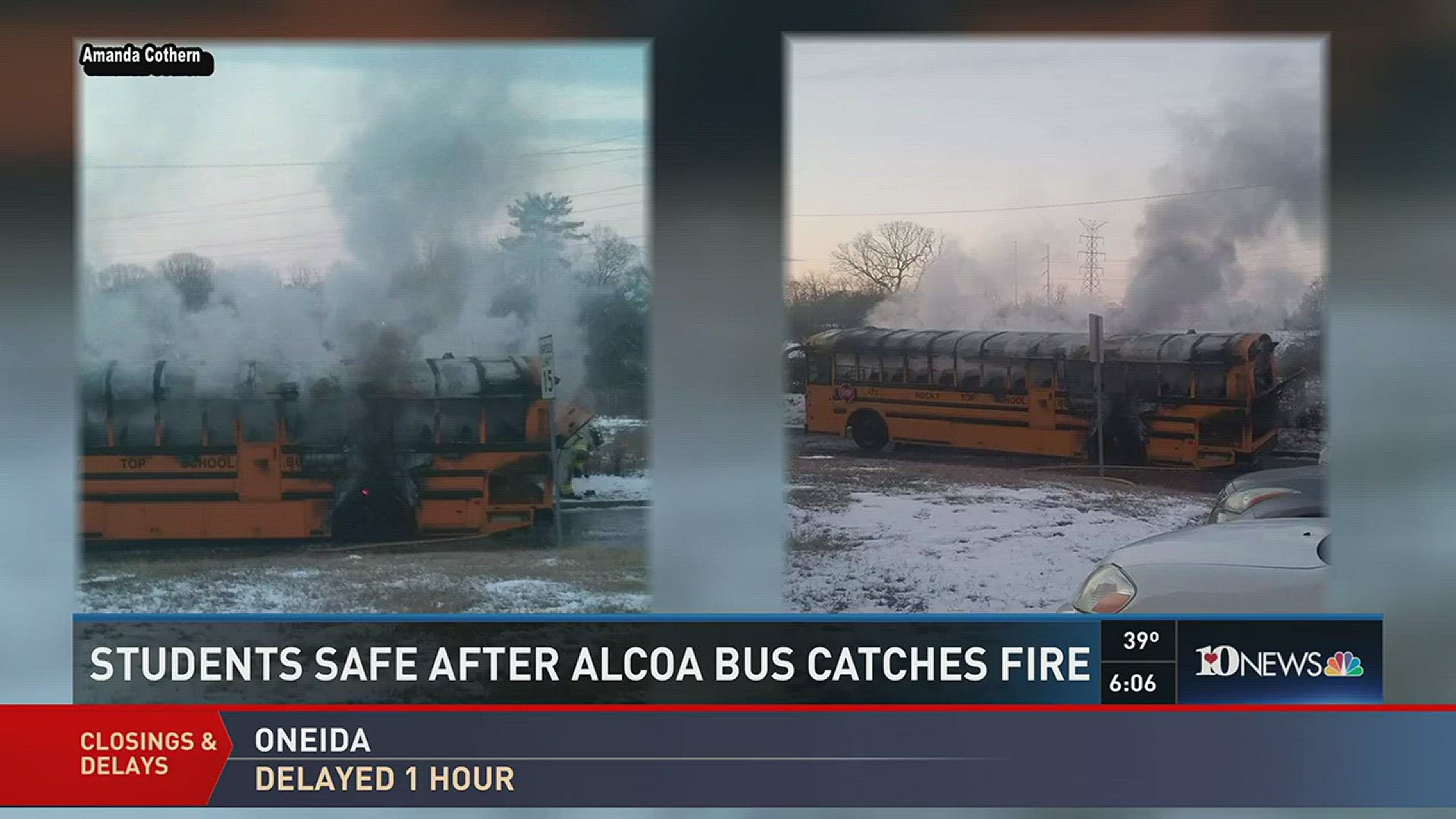 Jan. 9, 2017: More than 2 dozen Alcoa students are safe but shaken up after their school bus caught fire.