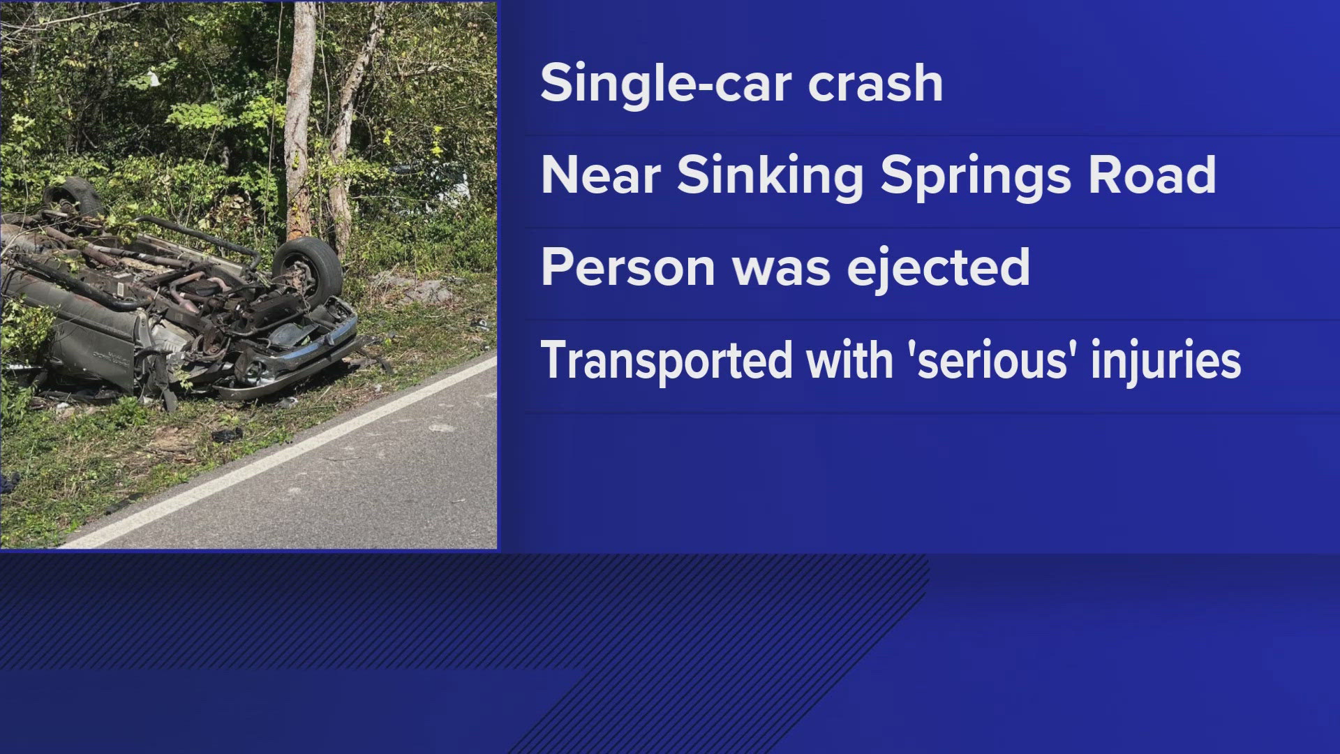 Rural Metro: One person seriously injured in rollover crash in Knox ...