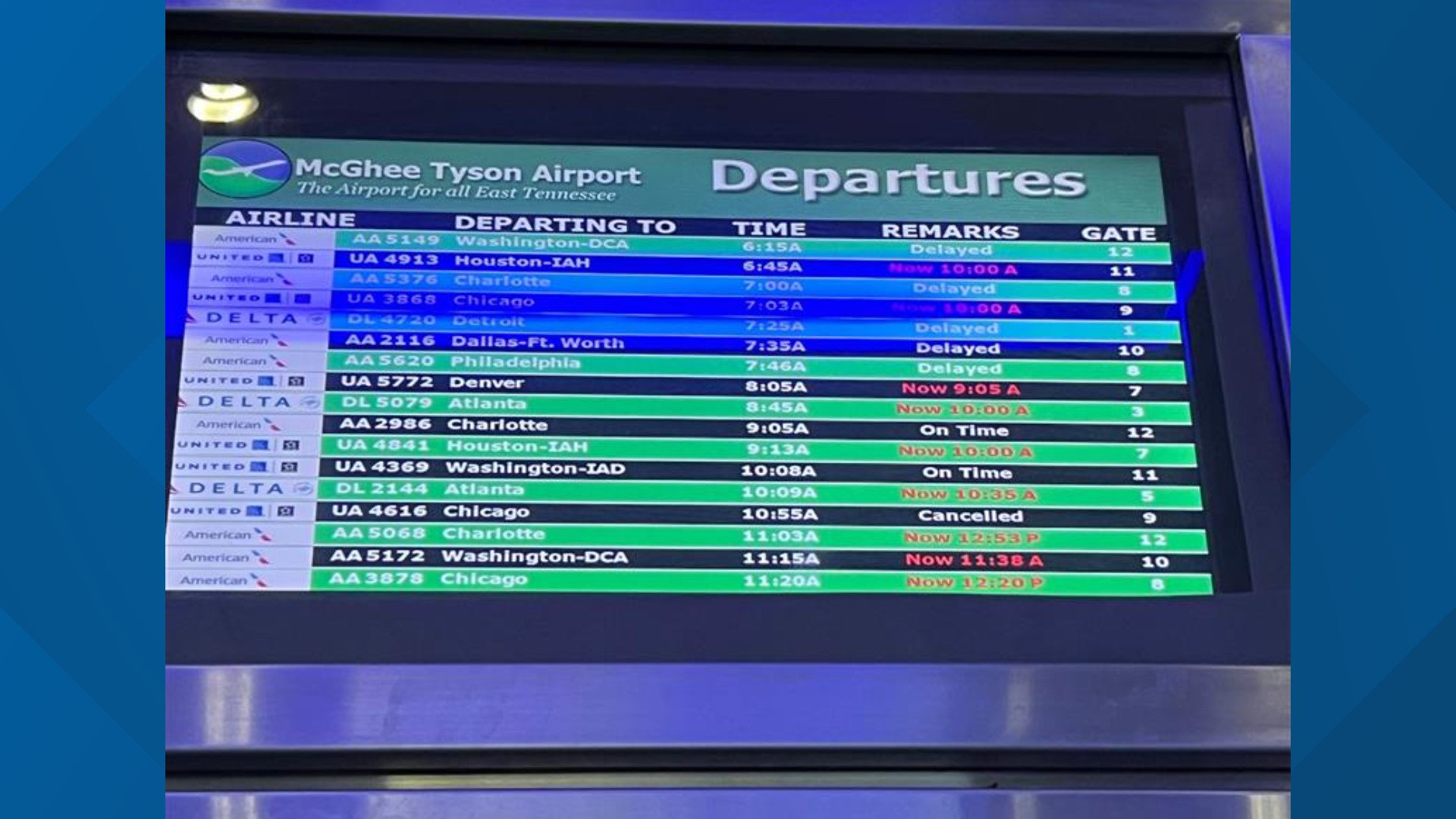 McGhee Tyson experiences delays after FAA pauses domestic flights ...