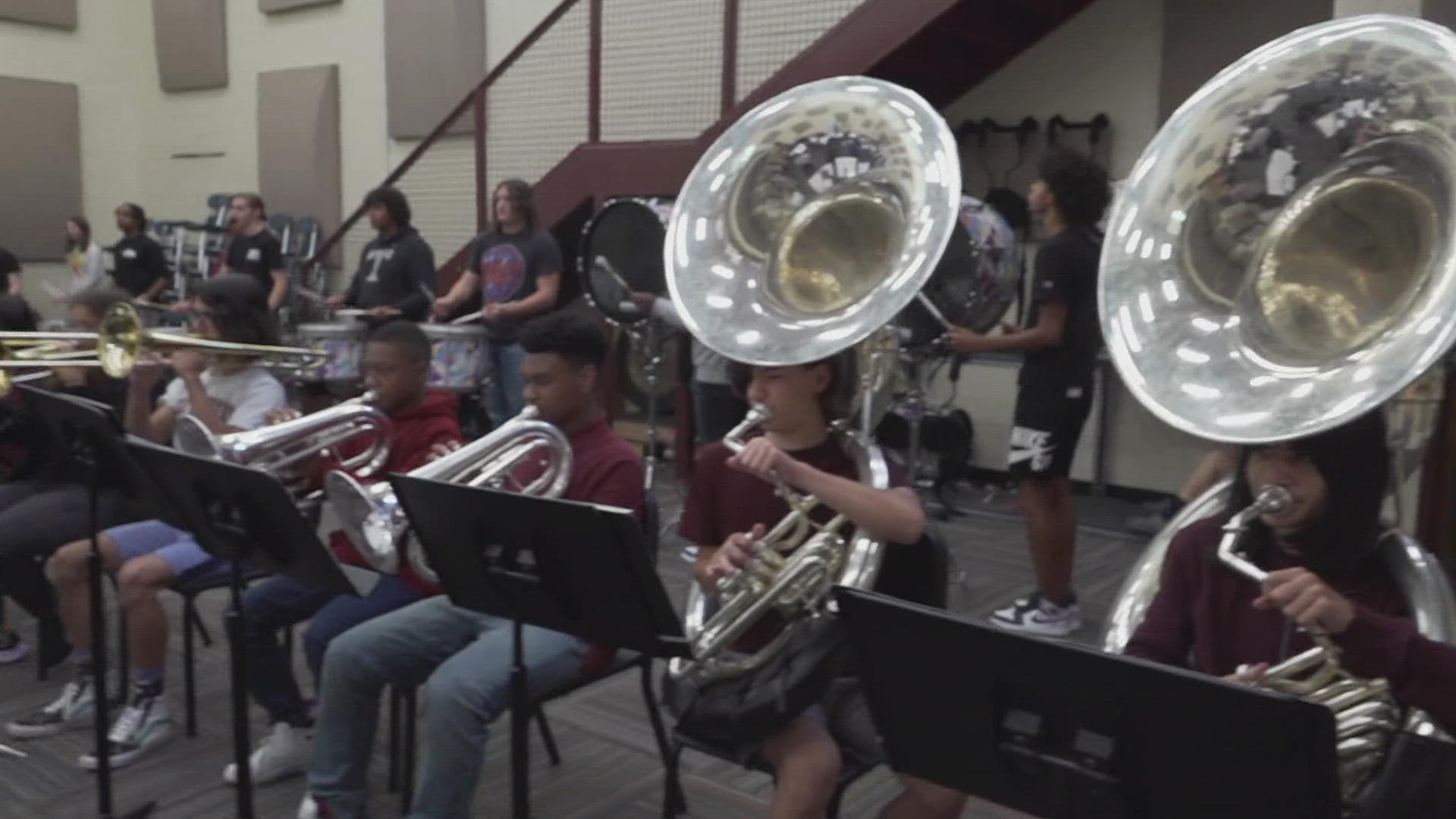 Katie Inman catches up with Fulton High School's marching band. August 17, 2022-4pm.