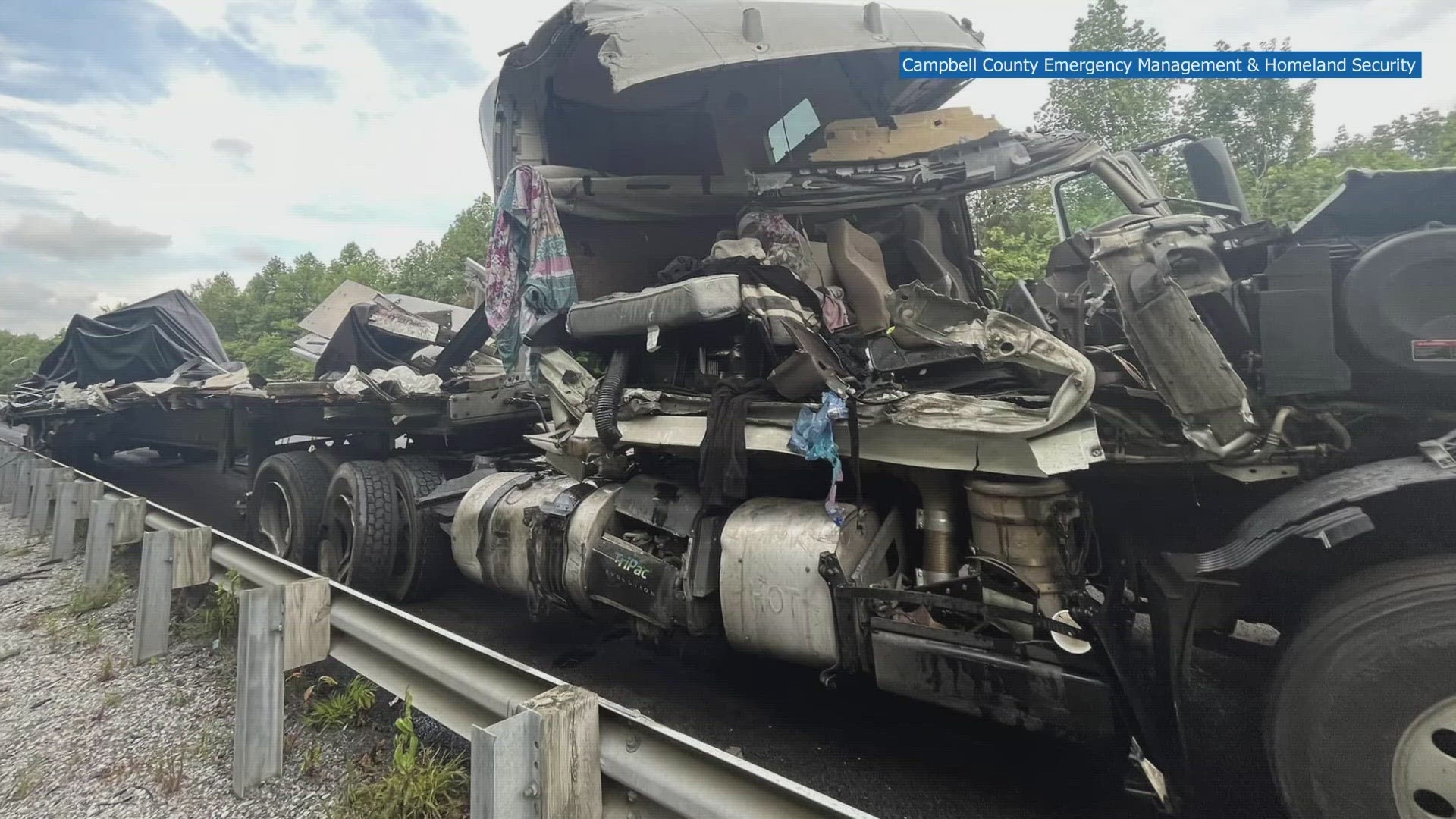 The Tennessee Department of Transportation said the crash was reported at around 6:27 p.m. Eastern Time on Wednesday.