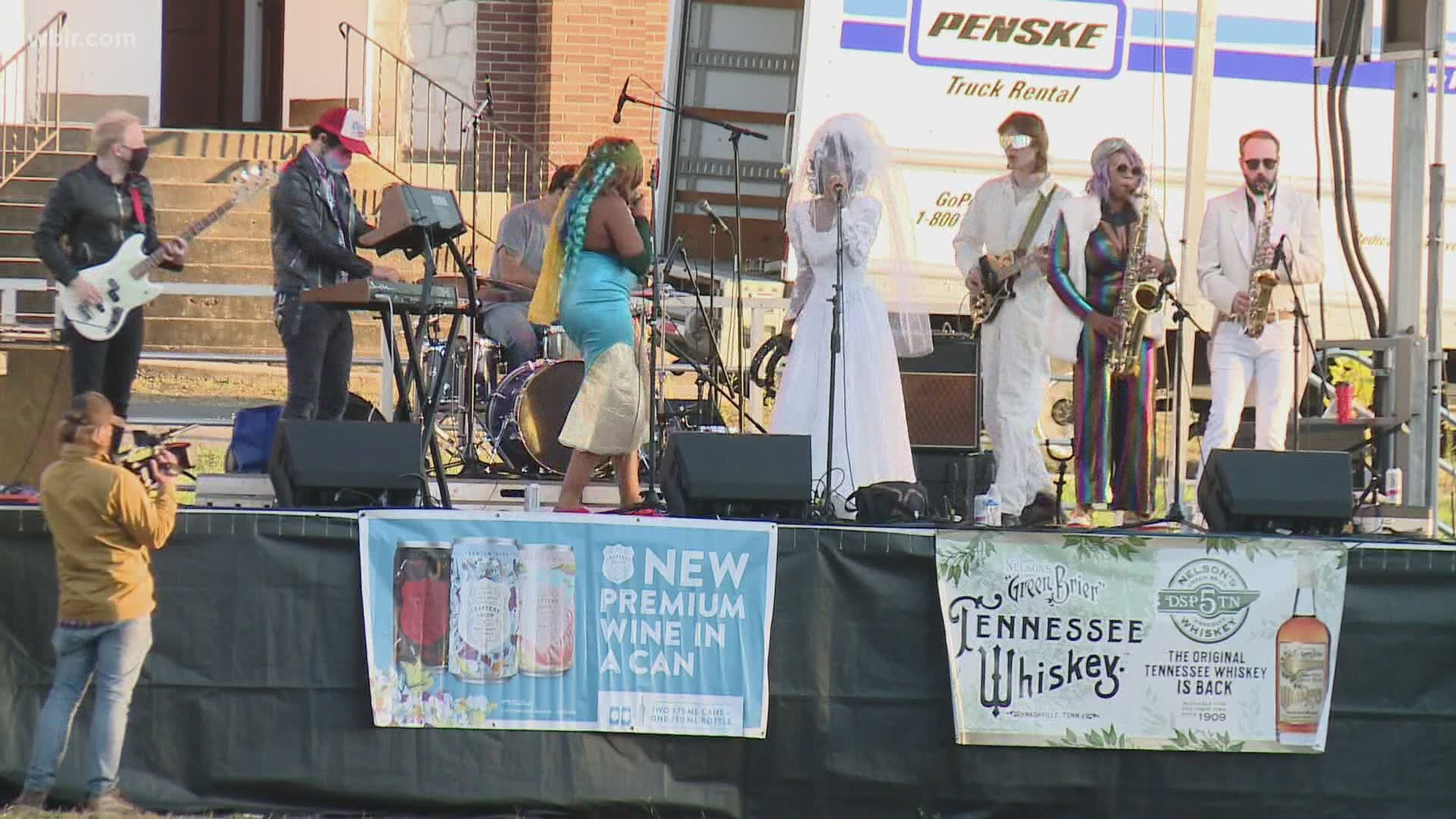 Many people said the drive-in festival it was their first time hearing live music since the pandemic began.