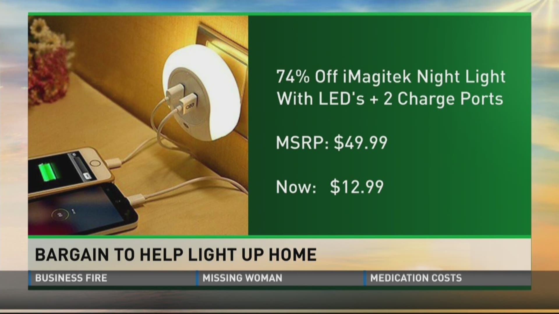 Money man Matt Granite features a device that helps charge devices and light up your home.