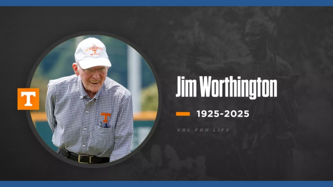 Tennessee baseball mourns loss of VFL Jim Worthington, at age 100