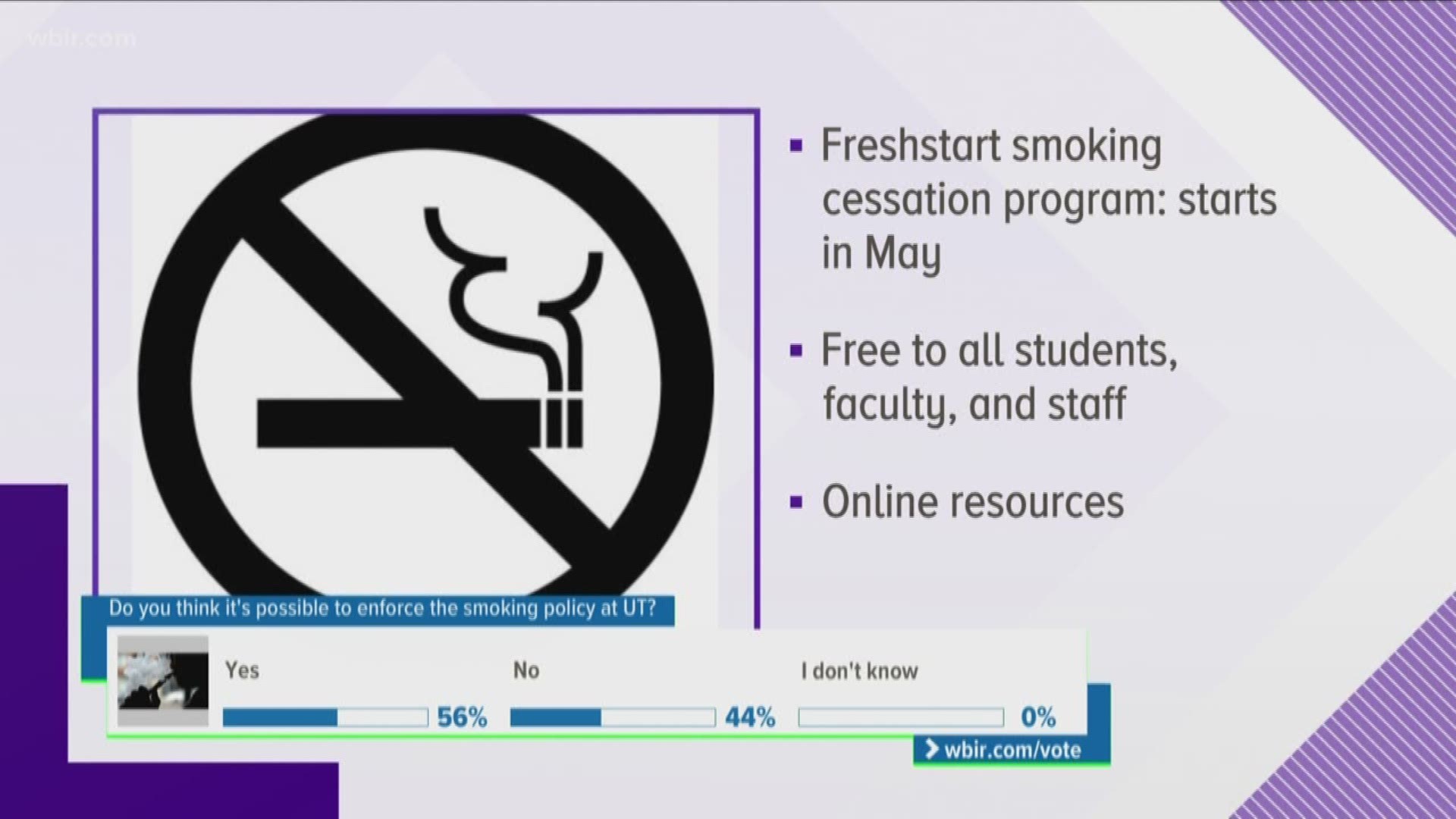The University of Tennessee plans to be a smoke-free campus. Many folks have asked if not smoking on campus can be enforced.