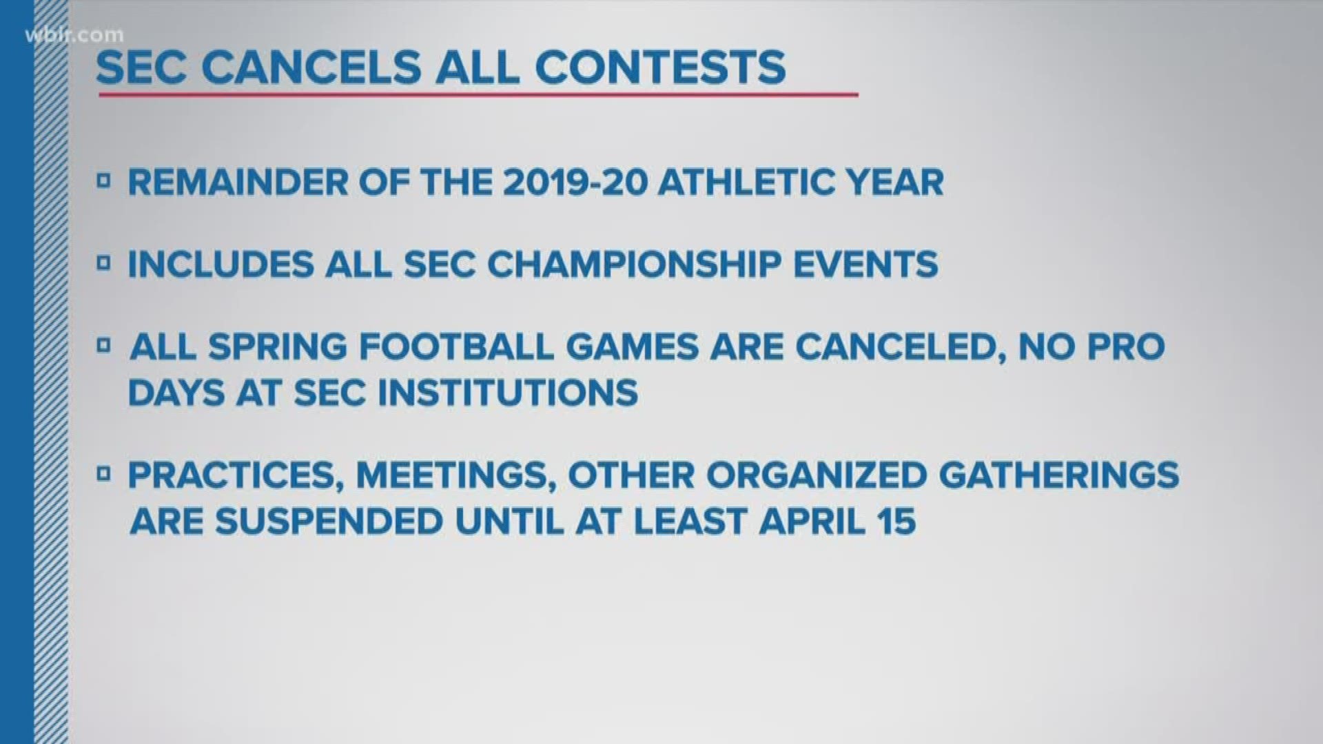 The remainder of the 2019-20 athletic year does not mean the fall sports are canceled. Think of it as the spring and summer semester.