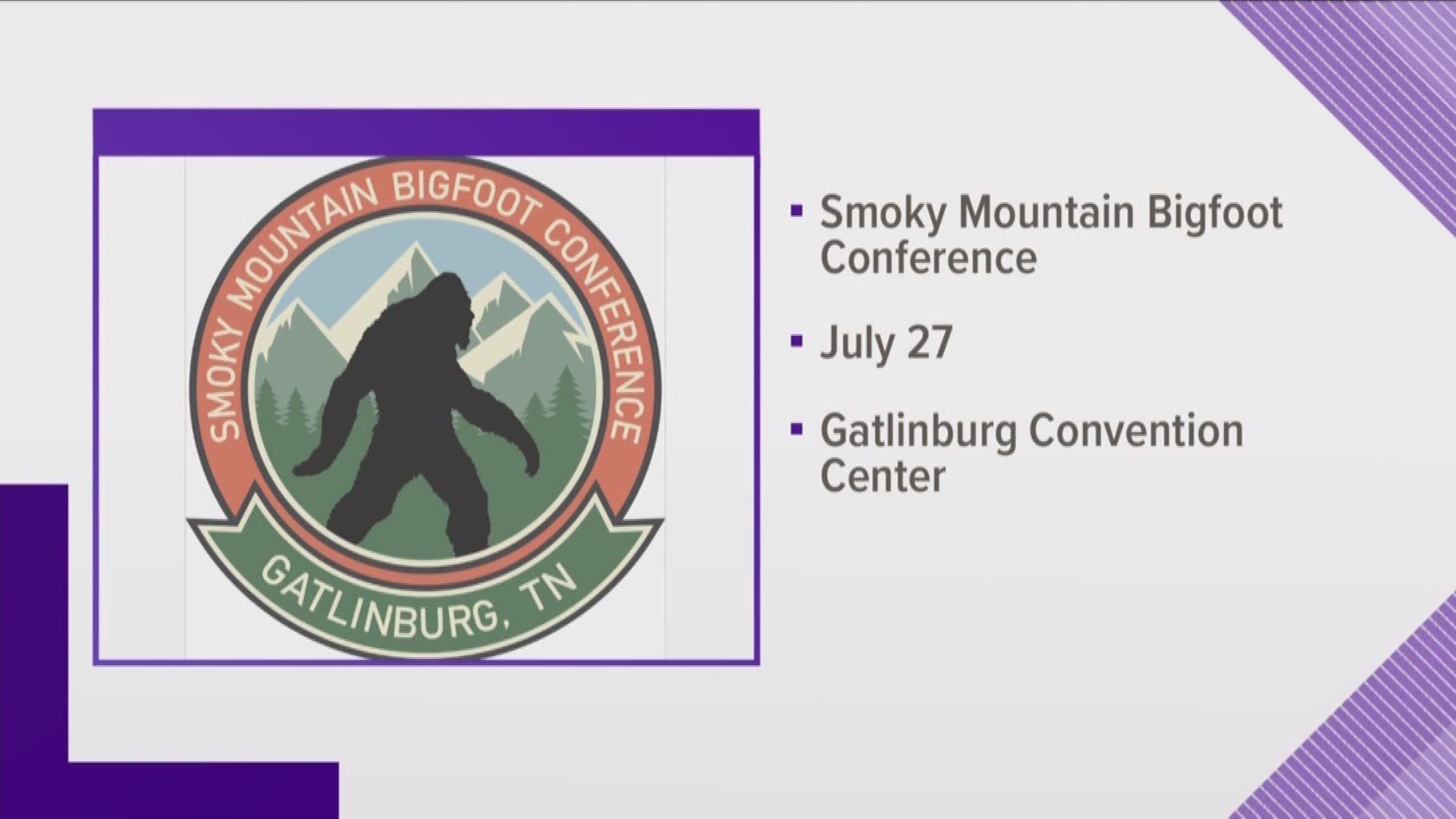Smoky Mountain Bigfoot Conference coming to Gatlinburg July 27