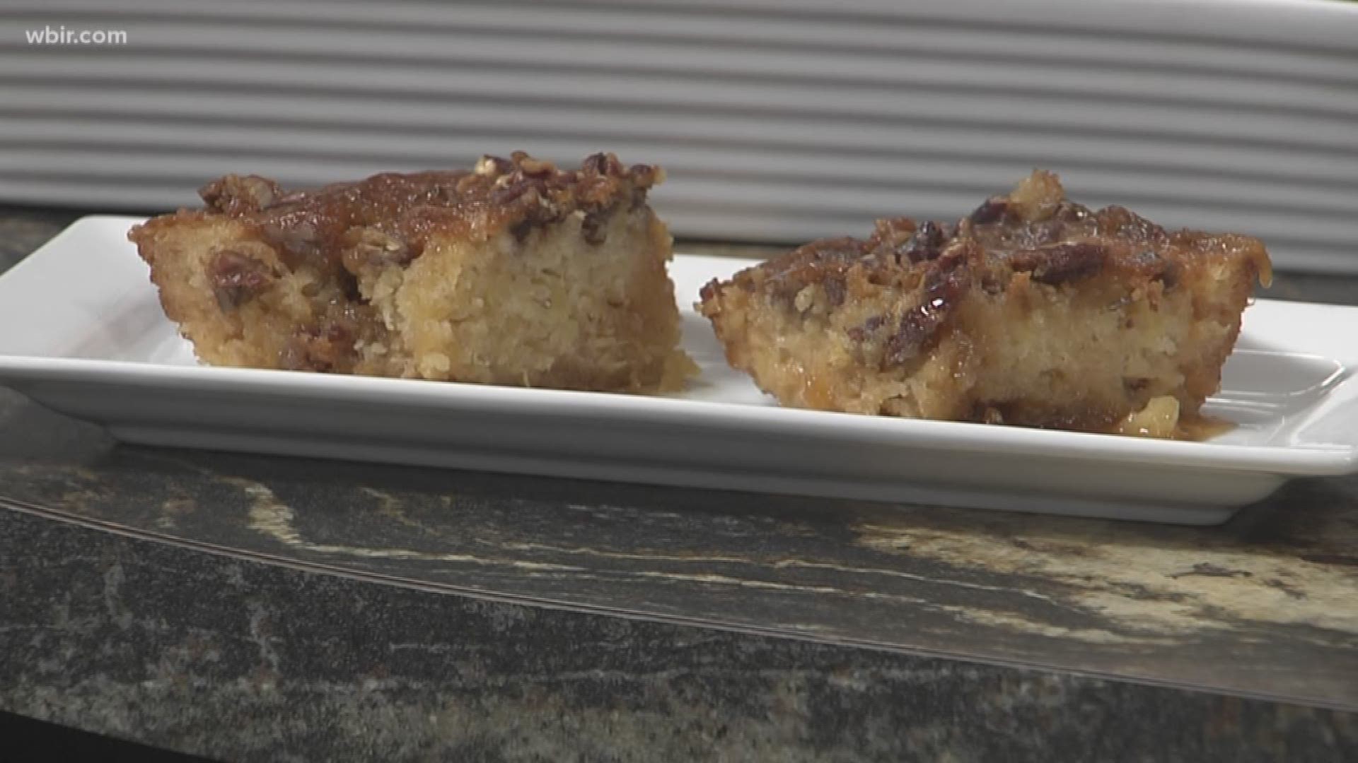 We're in the kitchen with Betty Henry making a tasty pineapple pecan cake.