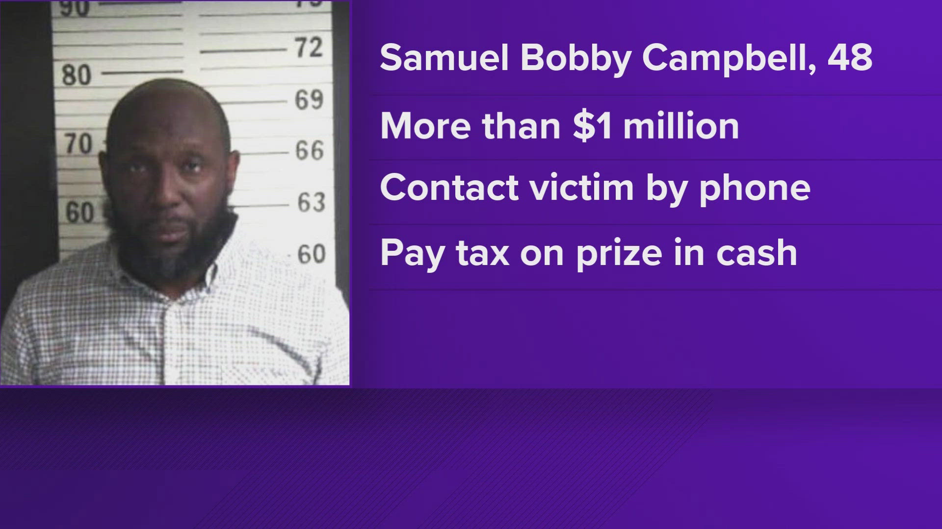 Authorities said Samuel Boby Campbell scammed local elderly people out of more than $1 million in a year-long scam.