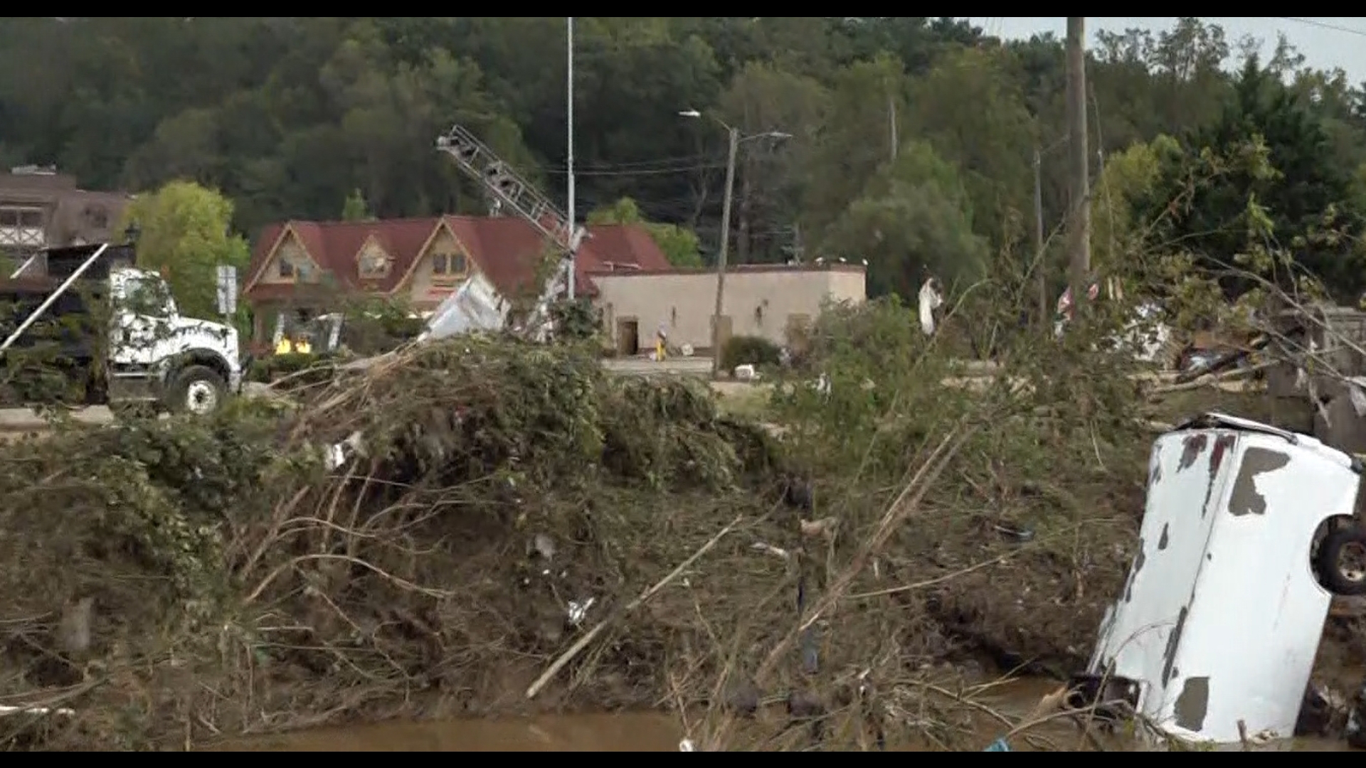 10News Anchor Abby Ham shows us some of the devastation in Asheville, NC. 40 people have been killed from flooding in the city.