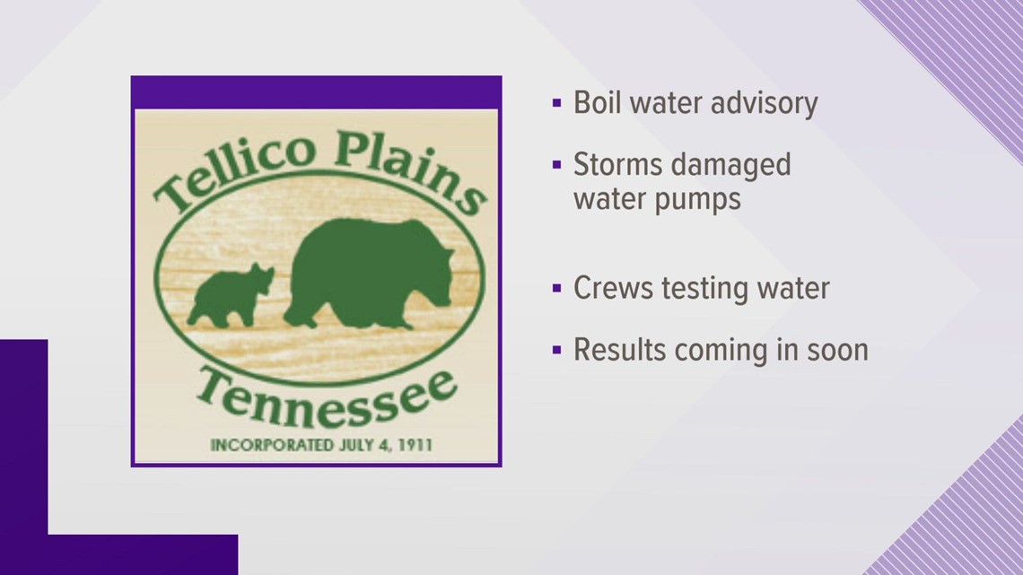 Tellico Plains under boil water advisory after flooding Monday night