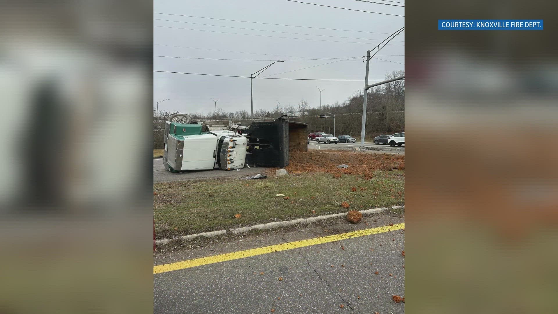 No one was hurt and the mess was eventually cleaned up Tuesday afternoon.