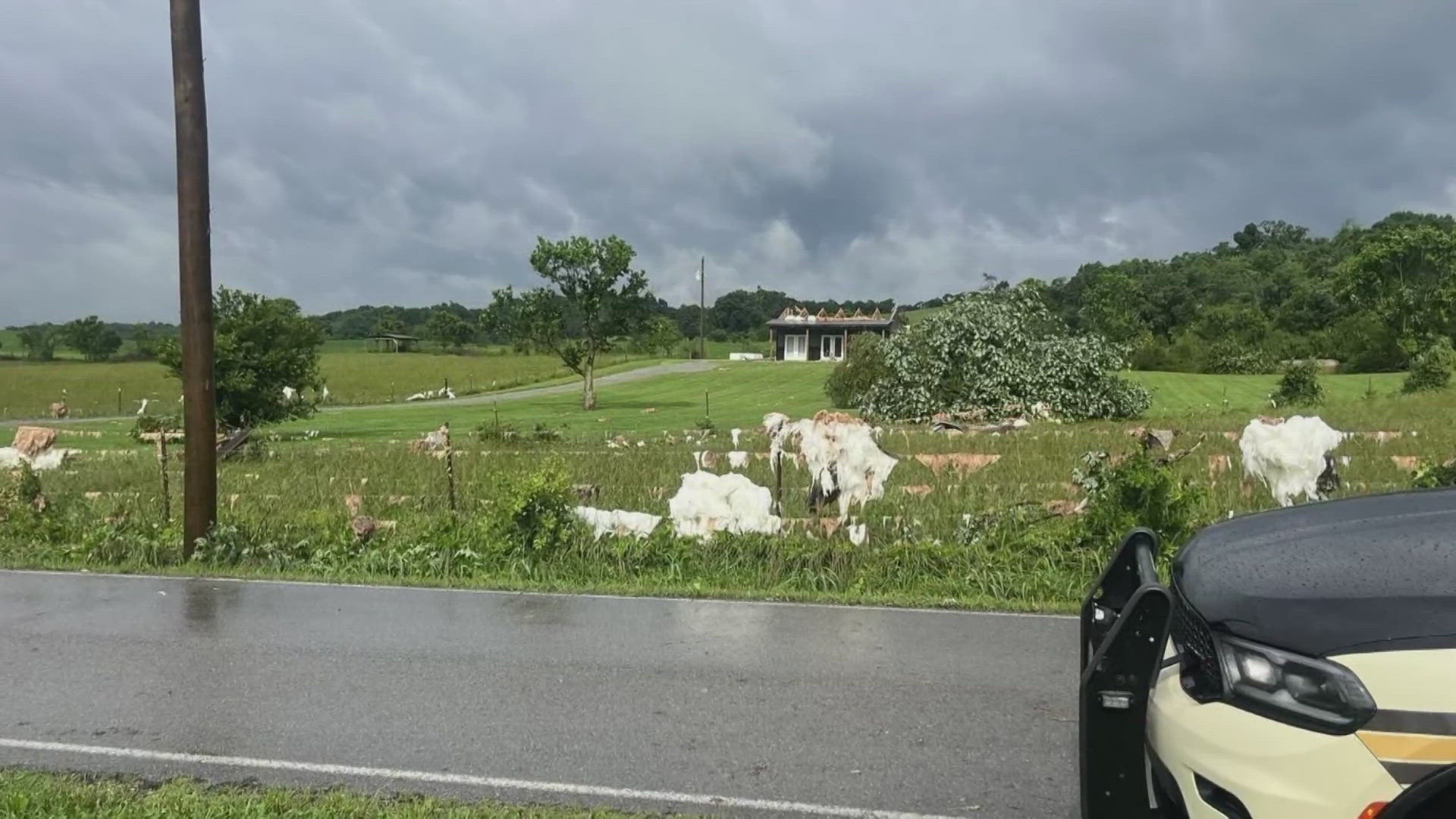 The National Weather Service said preliminary information indicates a tornado touched down along the Loudon/Monroe county border Friday morning, injuring at least 5.
