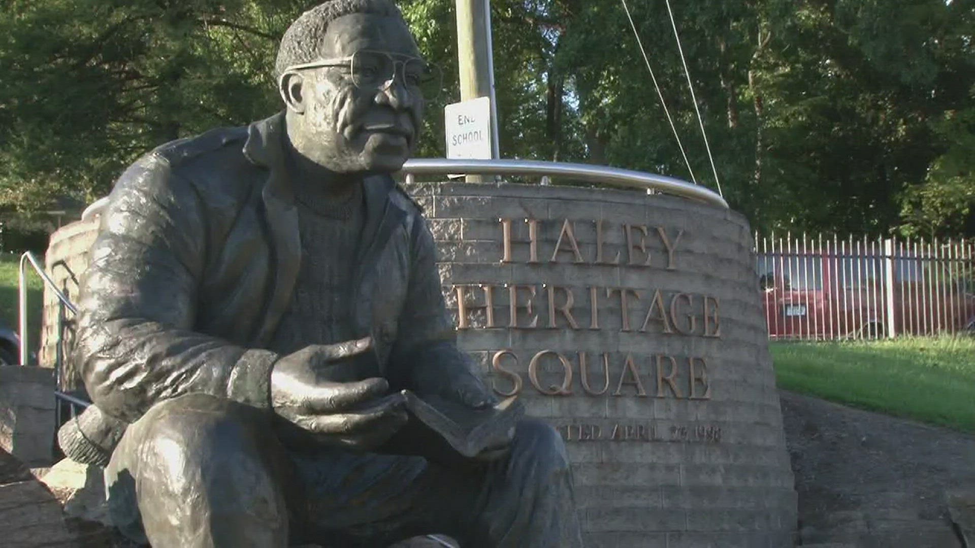 Almost 40 people gathered in Morningside Park to celebrate what would be Alex Haley's 95th birthday. The "Roots" author lived in Knoxville late in his life. August 11, 2016.