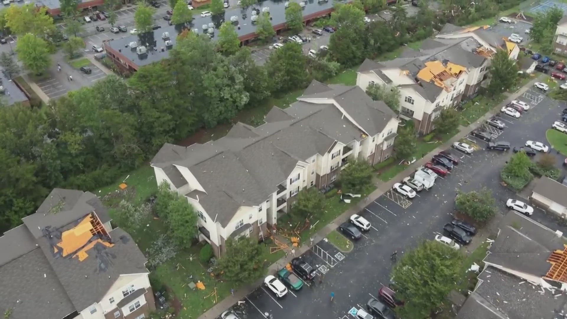 An EF-2 tornado damaged several buildings at the West Knox County apartment complex earlier in August.