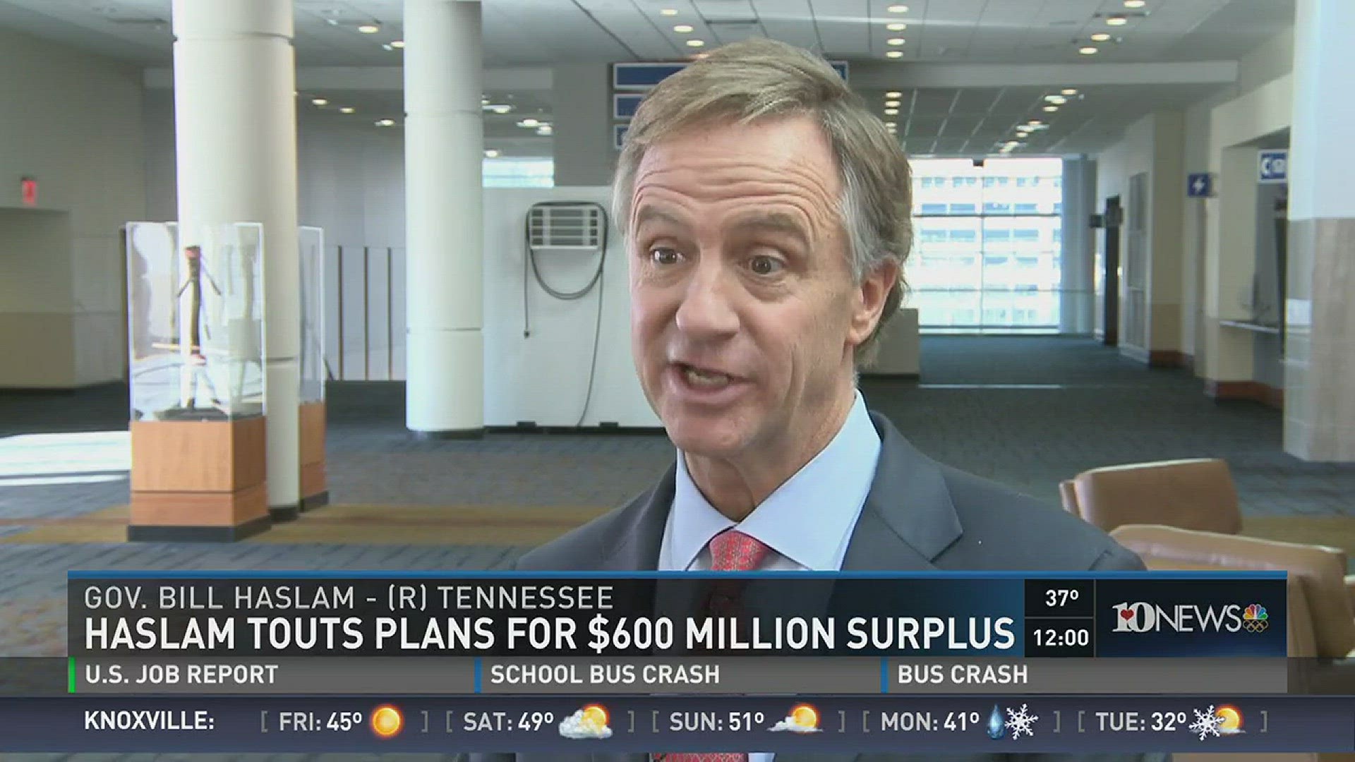 Gov. Bill Haslam said education is his priority with a $600 million surplus.