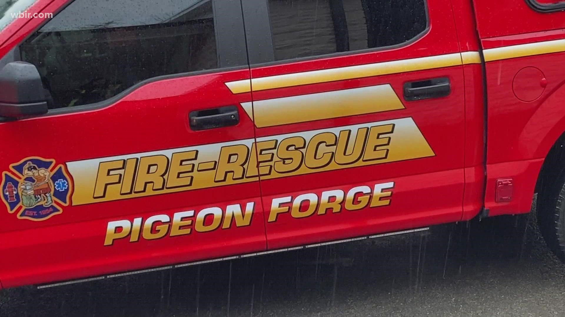 Sevier County dispatchers said crews were responding to a fire reported near Beech Branch Road between Pigeon Forge and Gatlinburg.