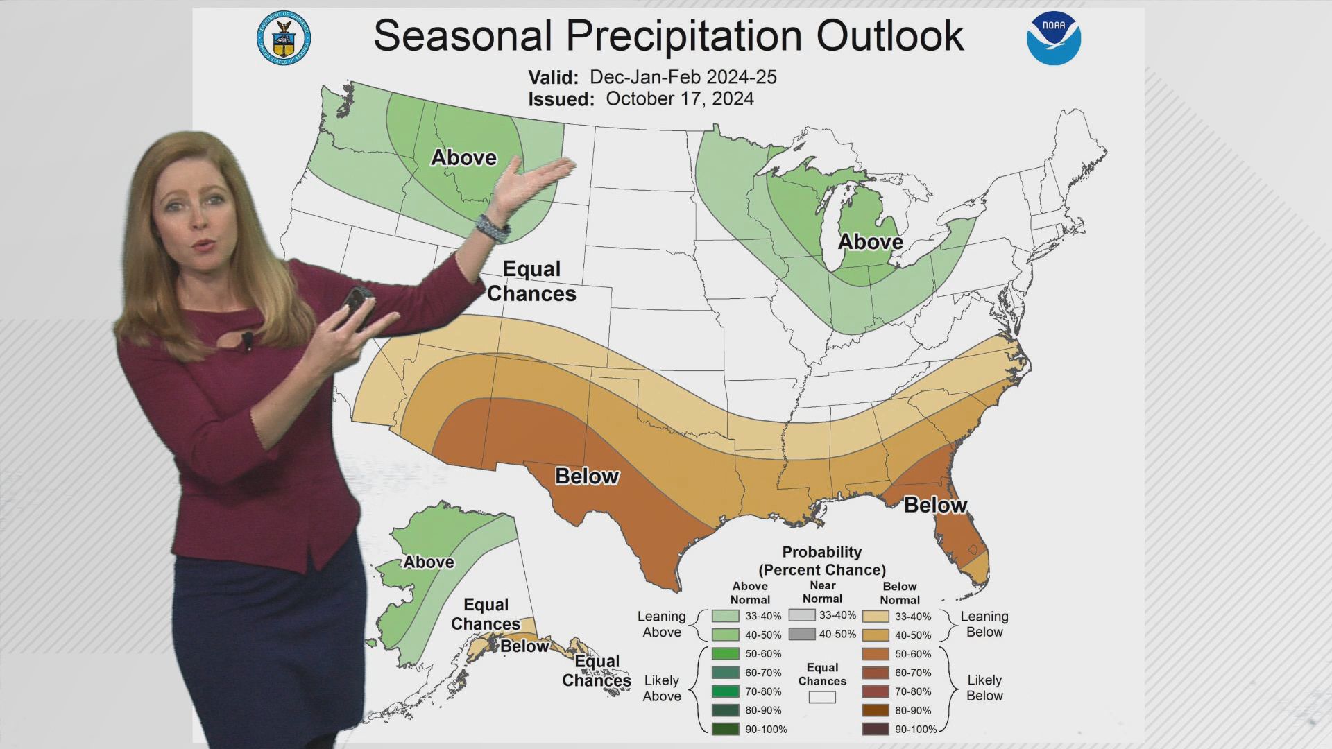 The outlook calls for periods of cold weather ahead, only forecasting about two weeks in advance.